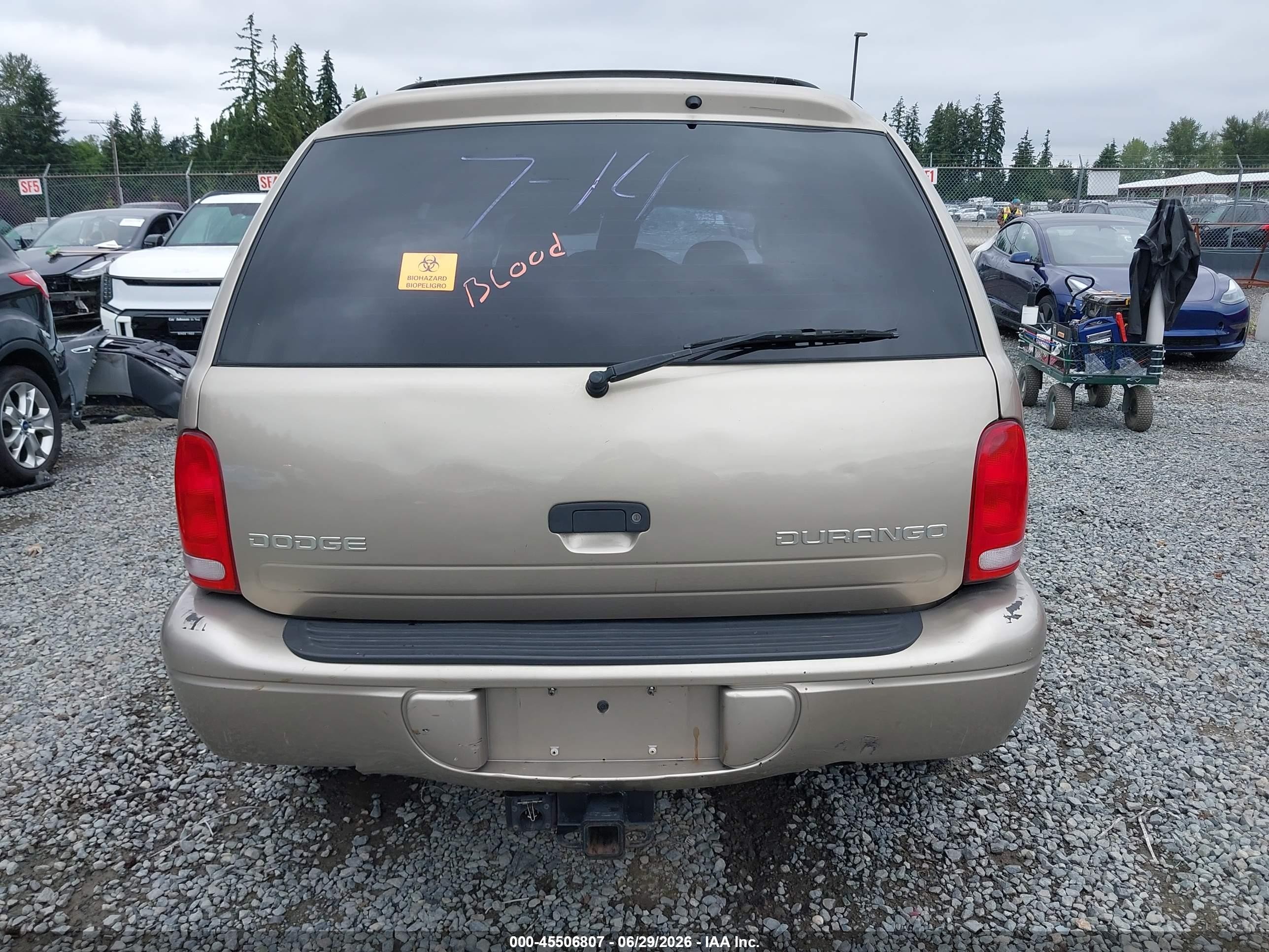 2002 Dodge Durango Slt Plus Gold vin: 1B4HS58N72F195604