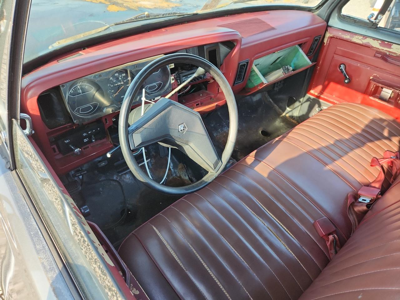 1986 Dodge D-series D100 Gray vin: 1B7FD04H3GS083677