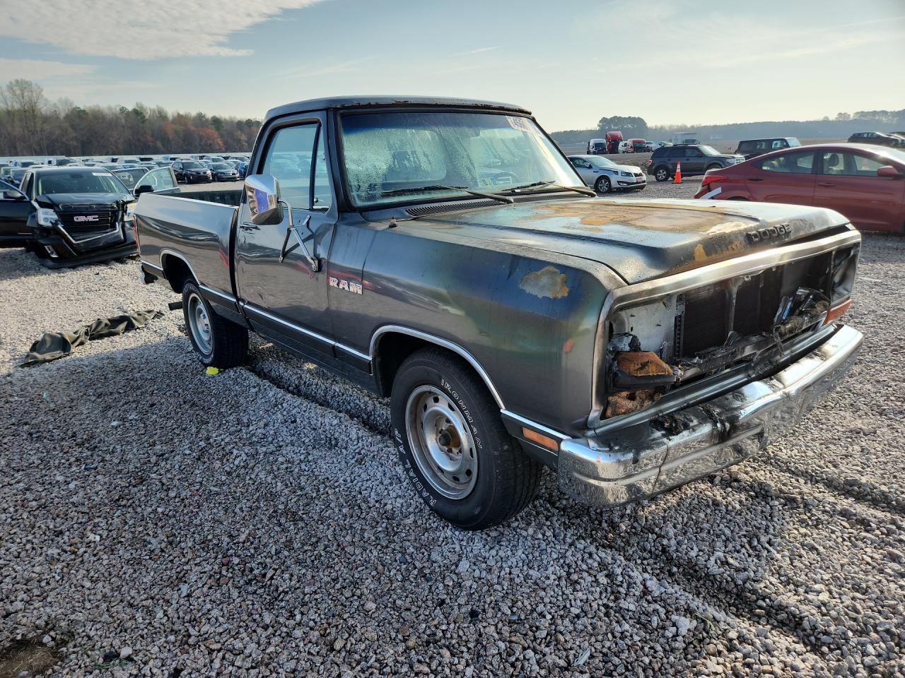 1986 Dodge D-series D100 Gray vin: 1B7FD04H3GS083677