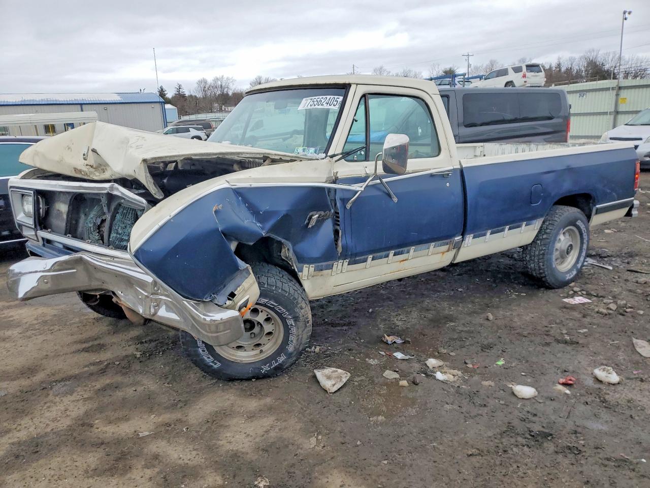 1987 Dodge D-series D150 Двухцветный vin: 1B7FD14H0HS306278