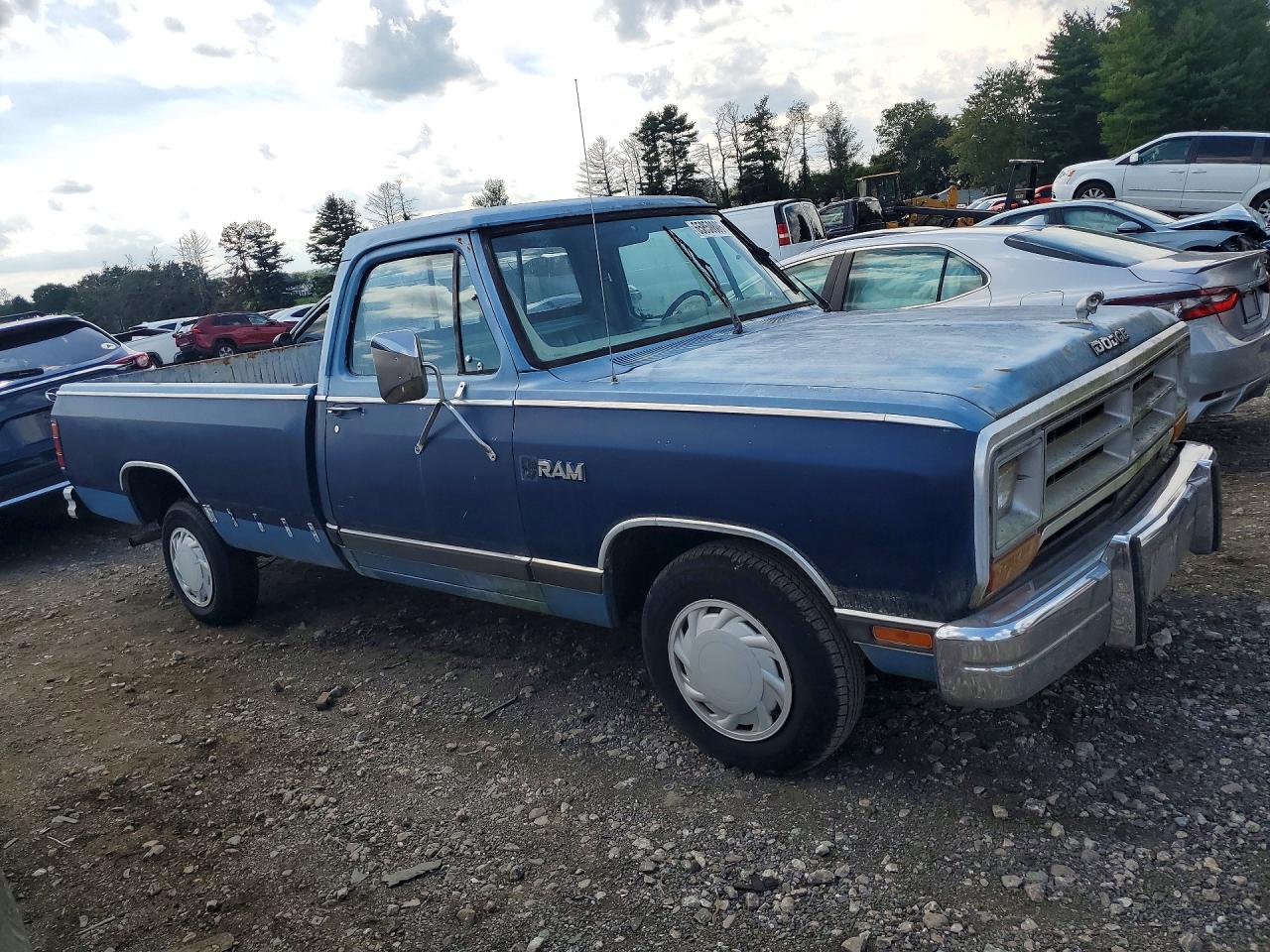 1987 Dodge D-series D150 Blue vin: 1B7FD14H2HS437745