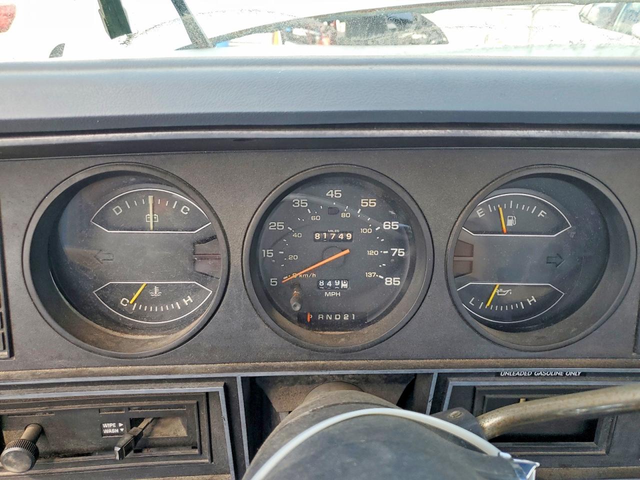 1987 Dodge D-series D150 Blue vin: 1B7FD14H2HS437745