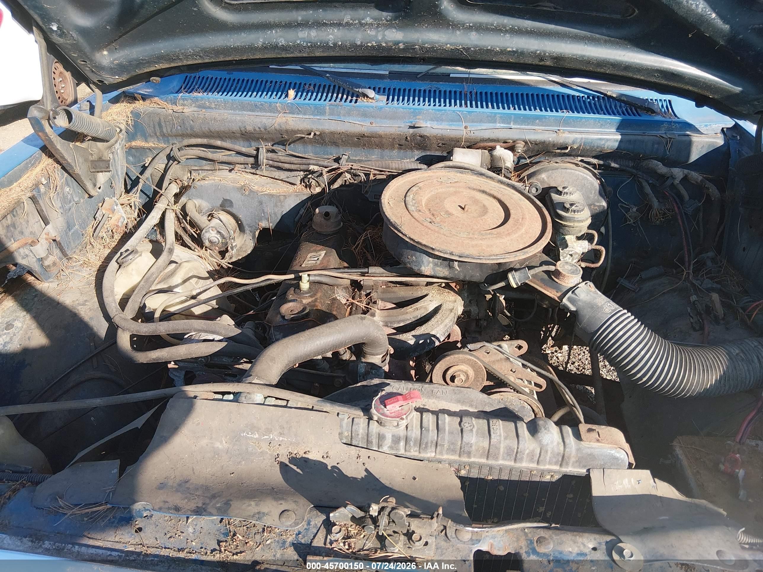 1985 Dodge D-series D100/d150 Blue vin: 1B7FD14H4FS586090
