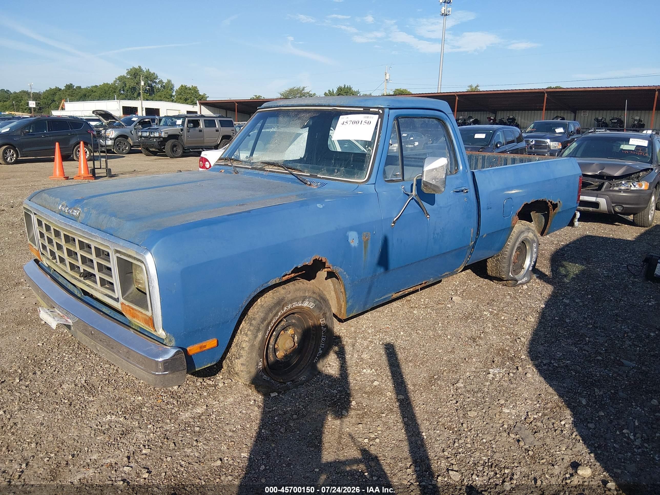 1985 Dodge D-series D100/d150 Blue vin: 1B7FD14H4FS586090