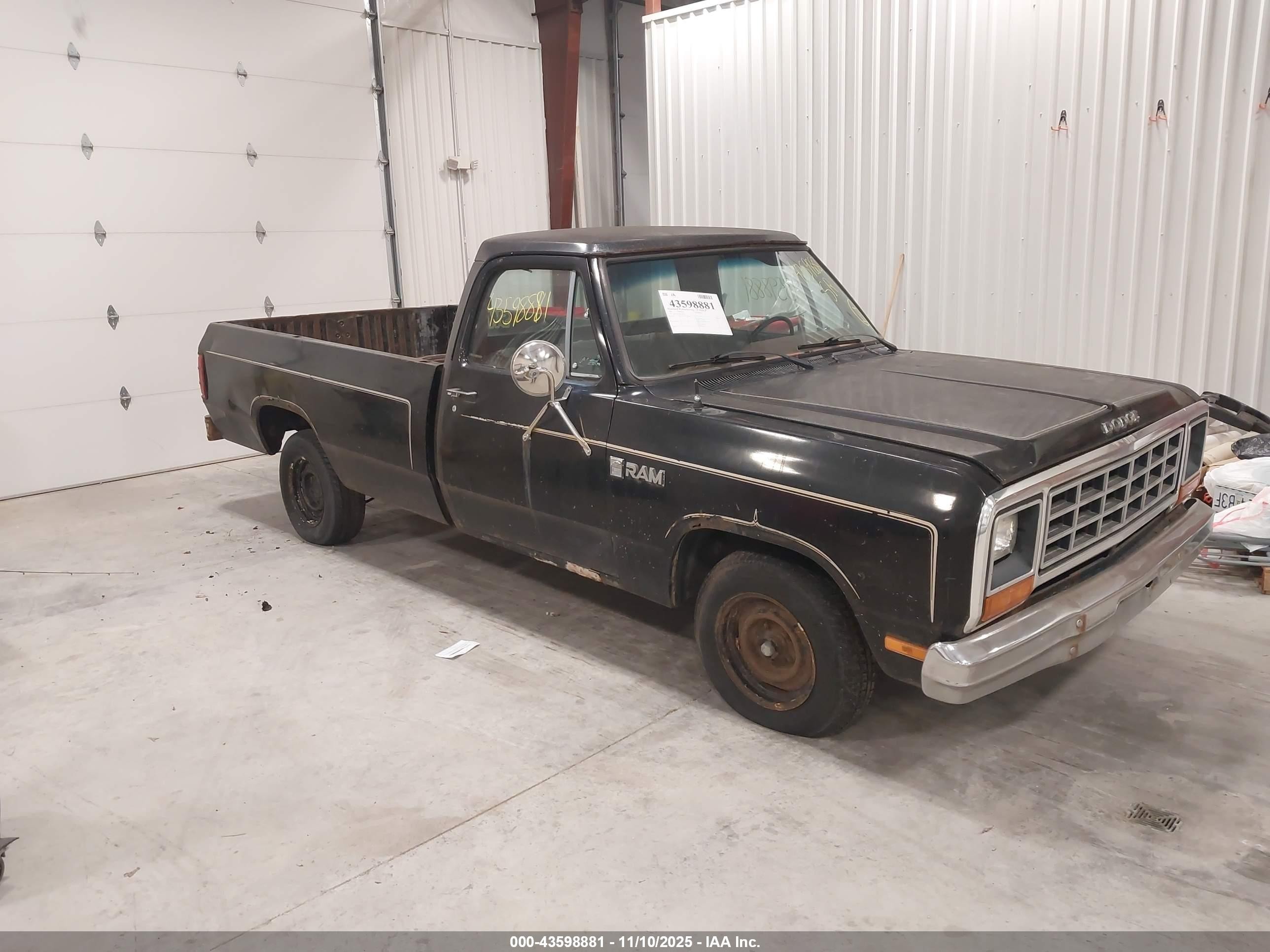 1985 Dodge D-series D100/d150 Черный vin: 1B7FD14T0FS718718