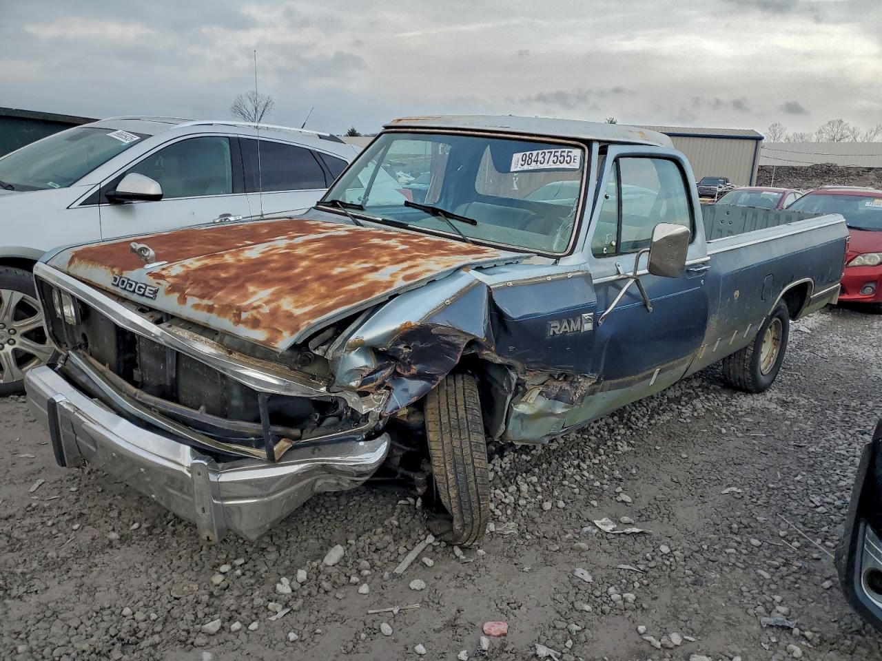 1987 Dodge D-series D150 Blue vin: 1B7FD14T2HS511430