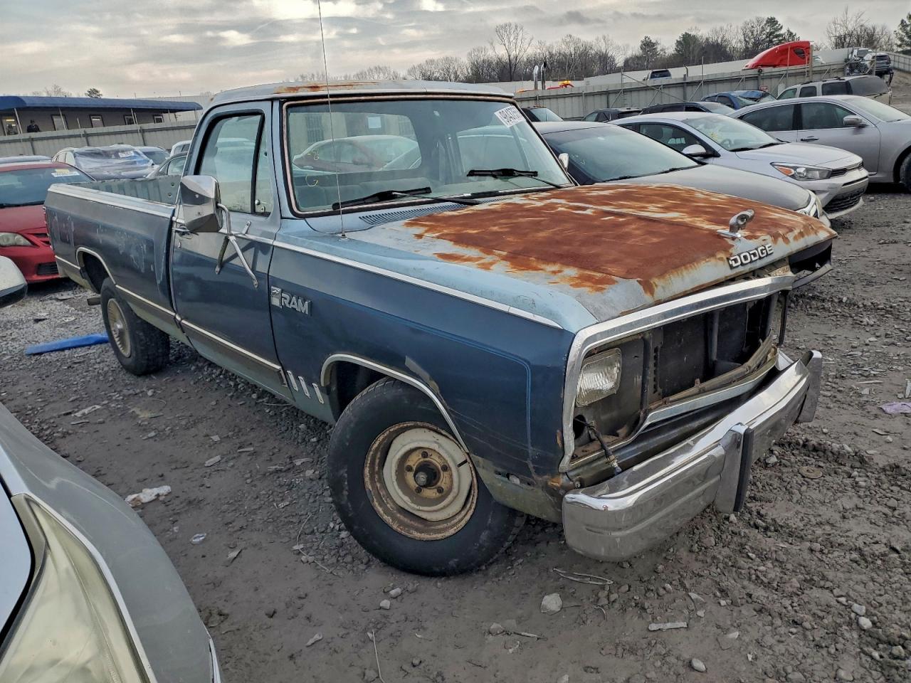 1987 Dodge D-series D150 Blue vin: 1B7FD14T2HS511430