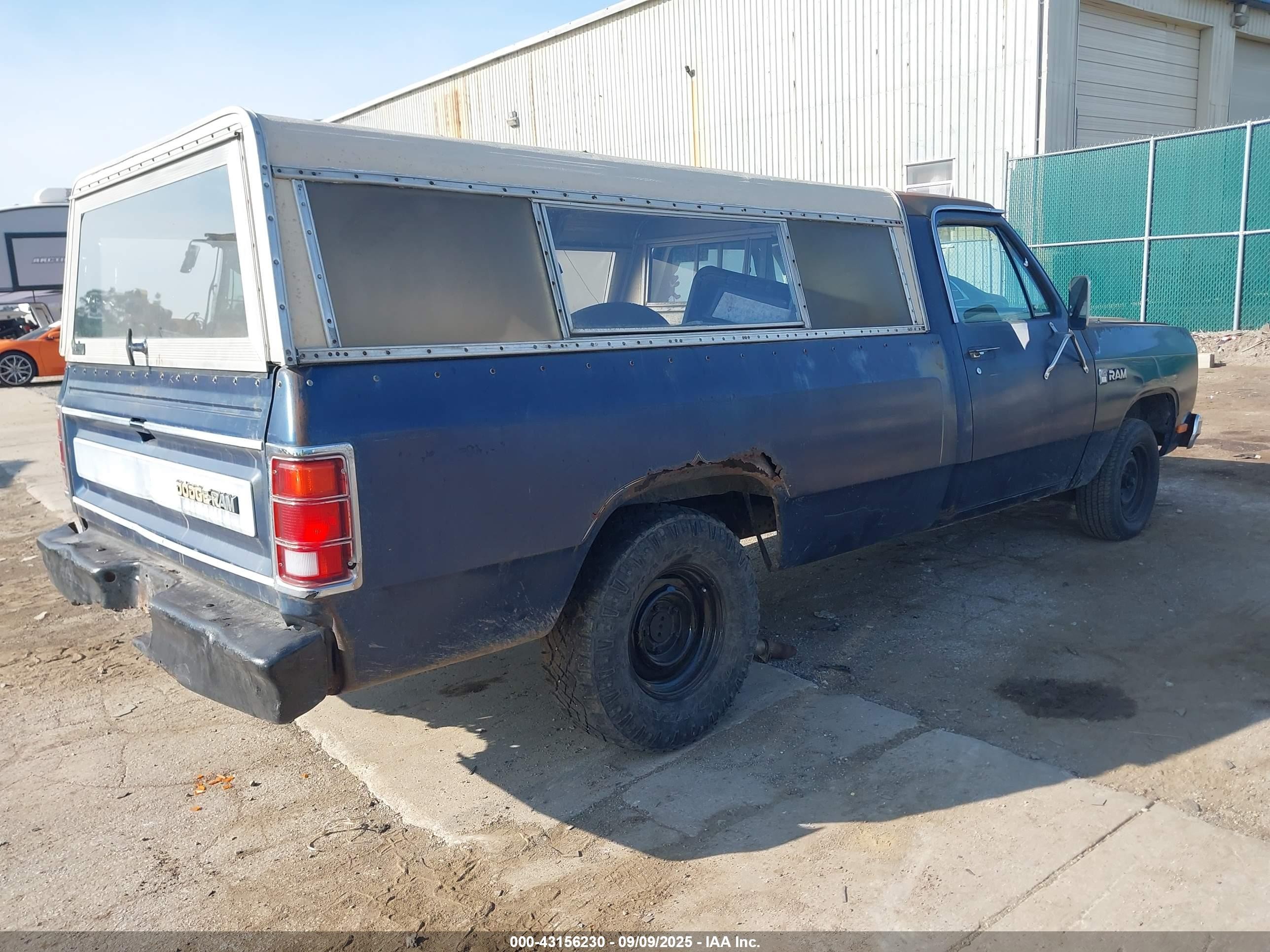 1985 Dodge D-series D100/d150 Blue vin: 1B7FD14T5FS507515