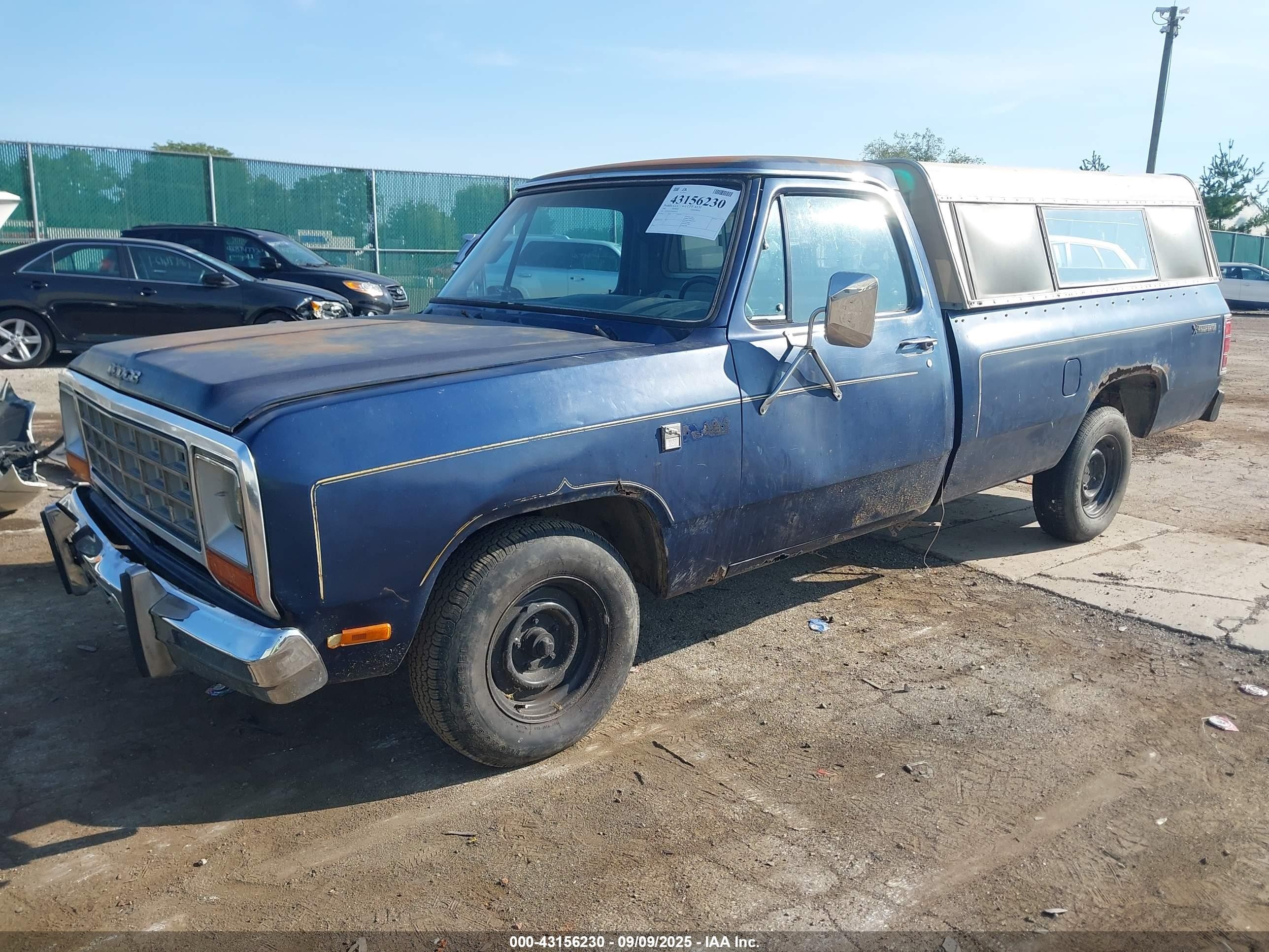 1985 Dodge D-series D100/d150 Blue vin: 1B7FD14T5FS507515