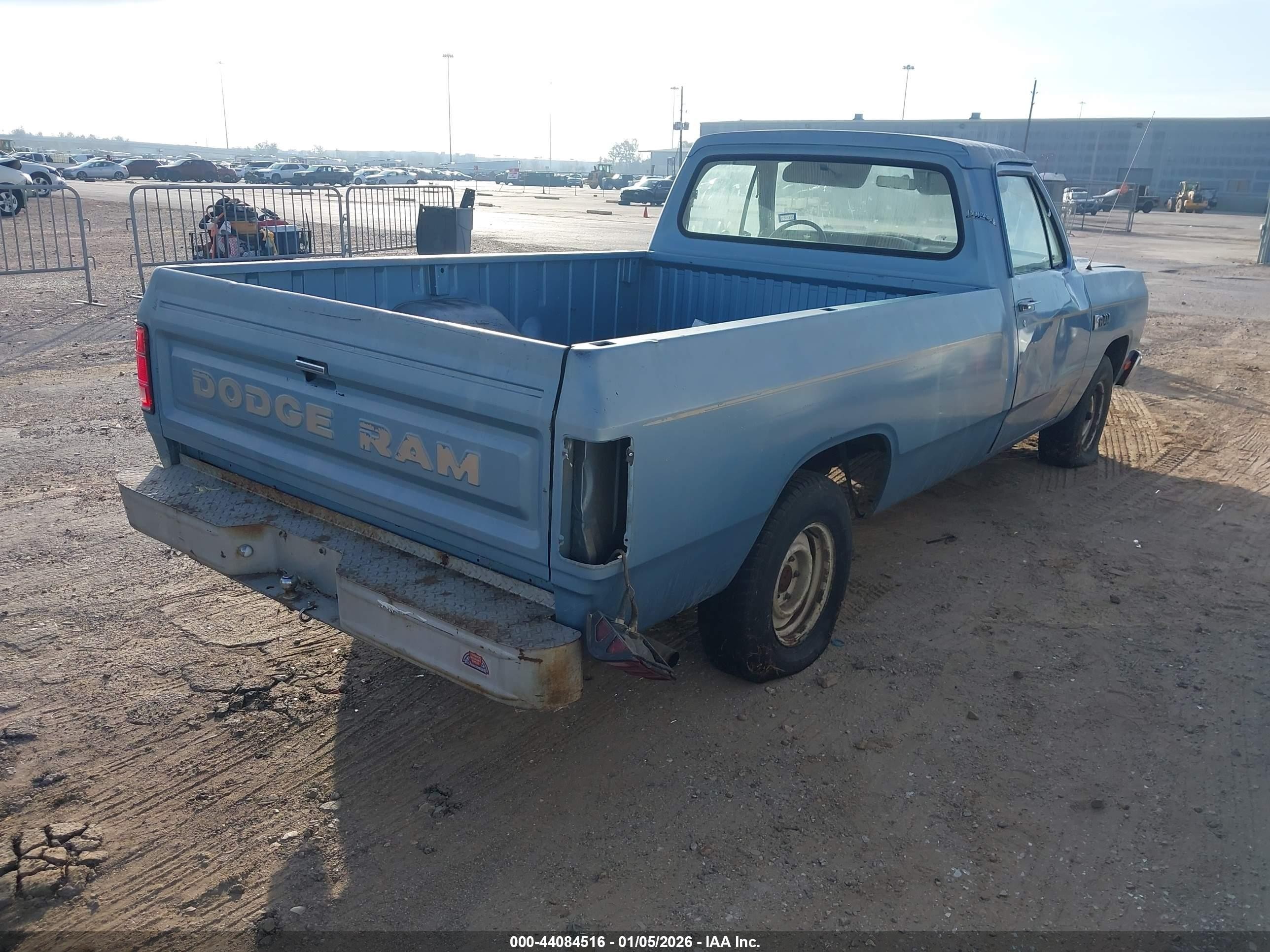 1985 Dodge D-series D100/d150 Blue vin: 1B7FD14T7FS536112