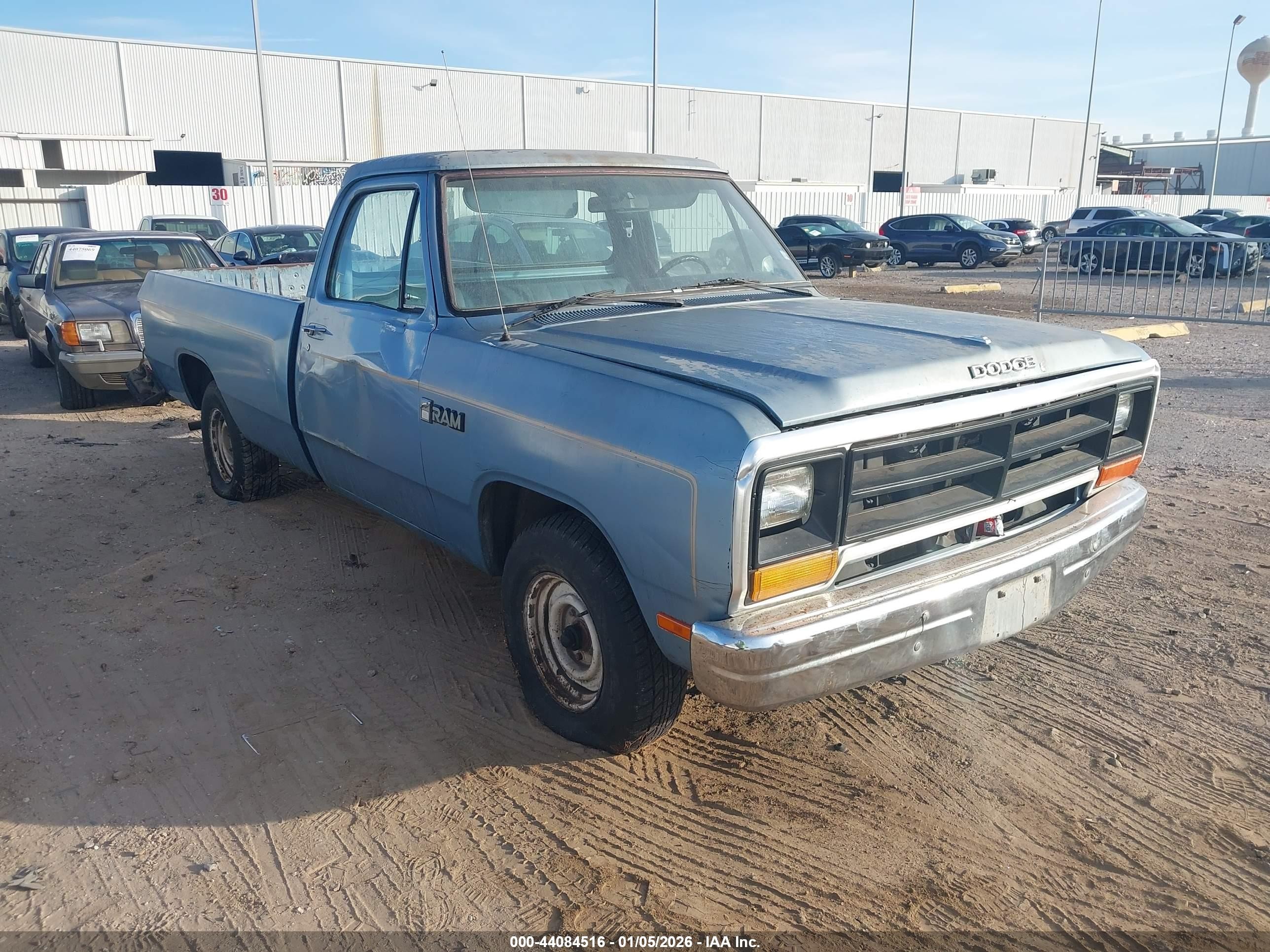 1985 Dodge D-series D100/d150 Blue vin: 1B7FD14T7FS536112