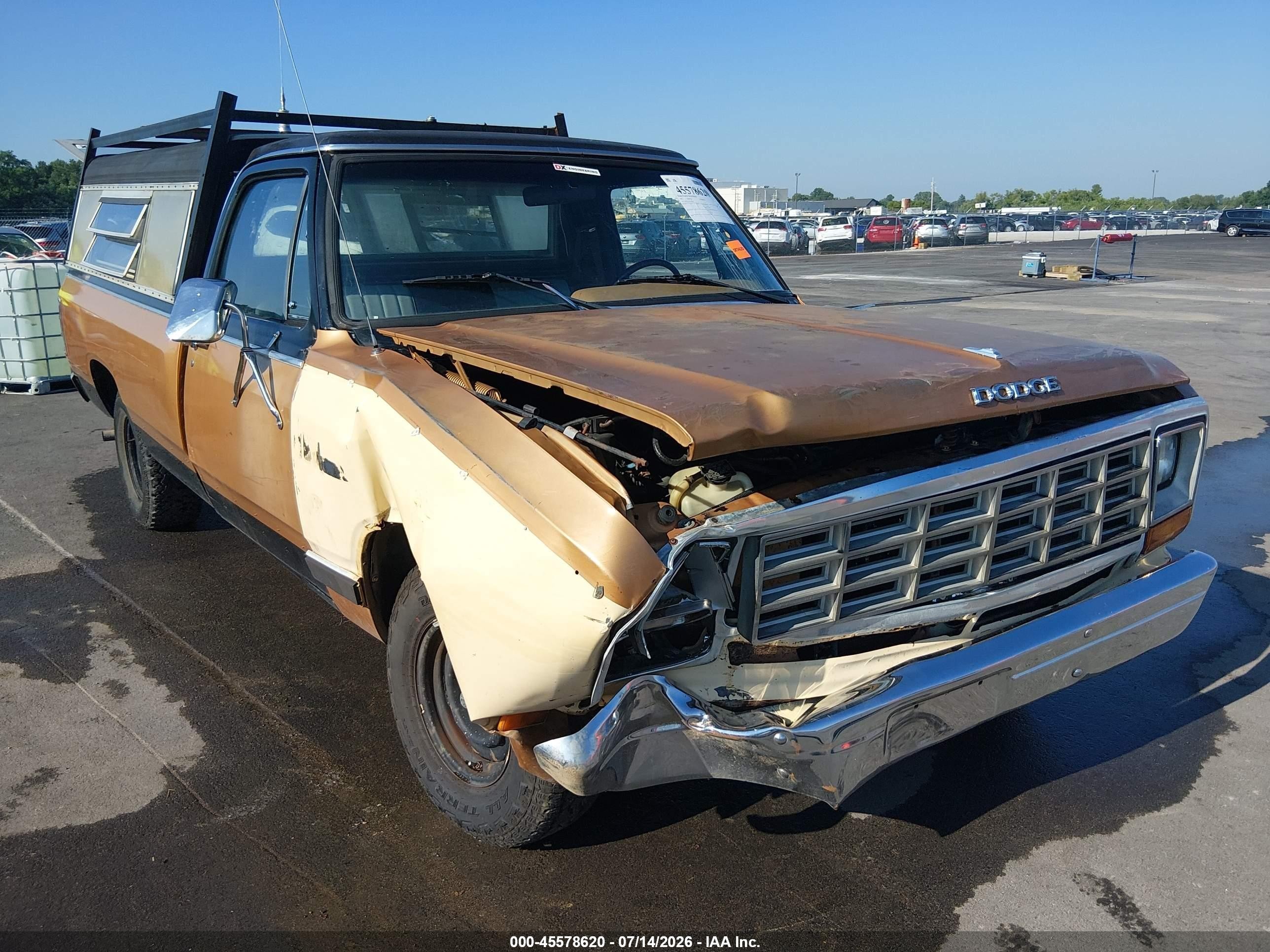 1985 Dodge D-series D100/d150 Brown vin: 1B7FD14TXFS706477