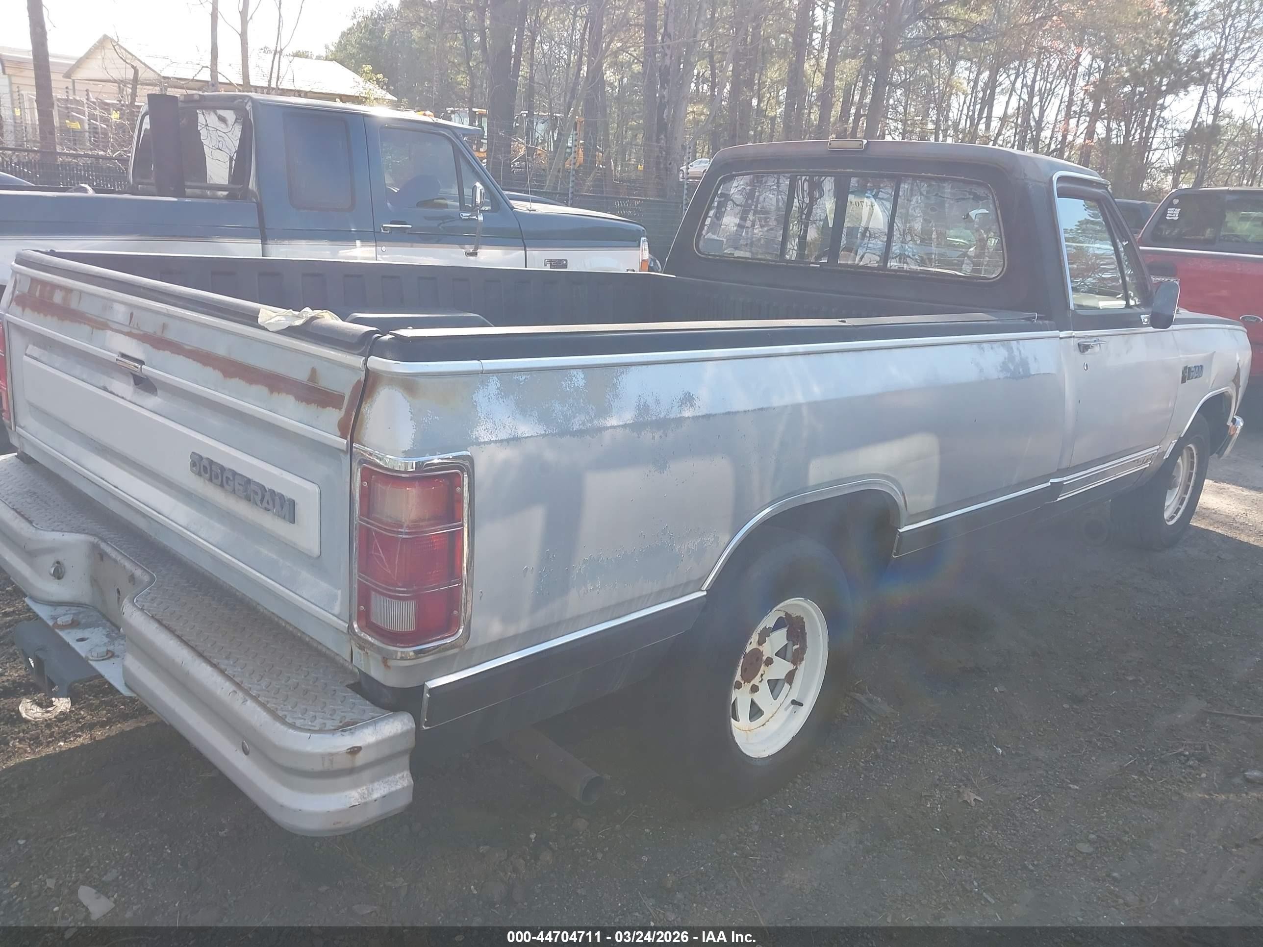 1987 Dodge D-series D150 Black vin: 1B7FD14TXHS382739