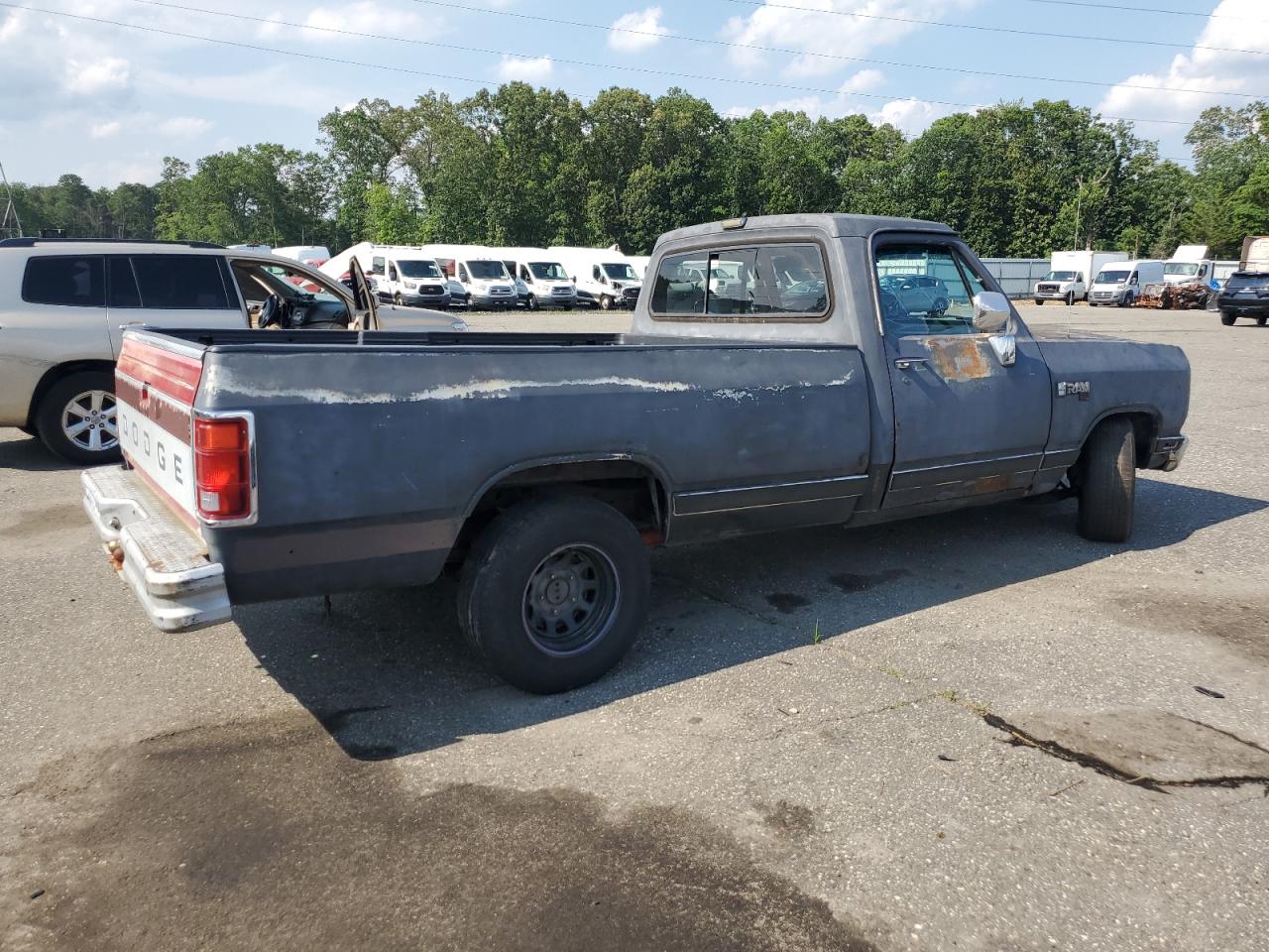 1989 Dodge D-series Gray vin: 1B7FE06Y1KS178502