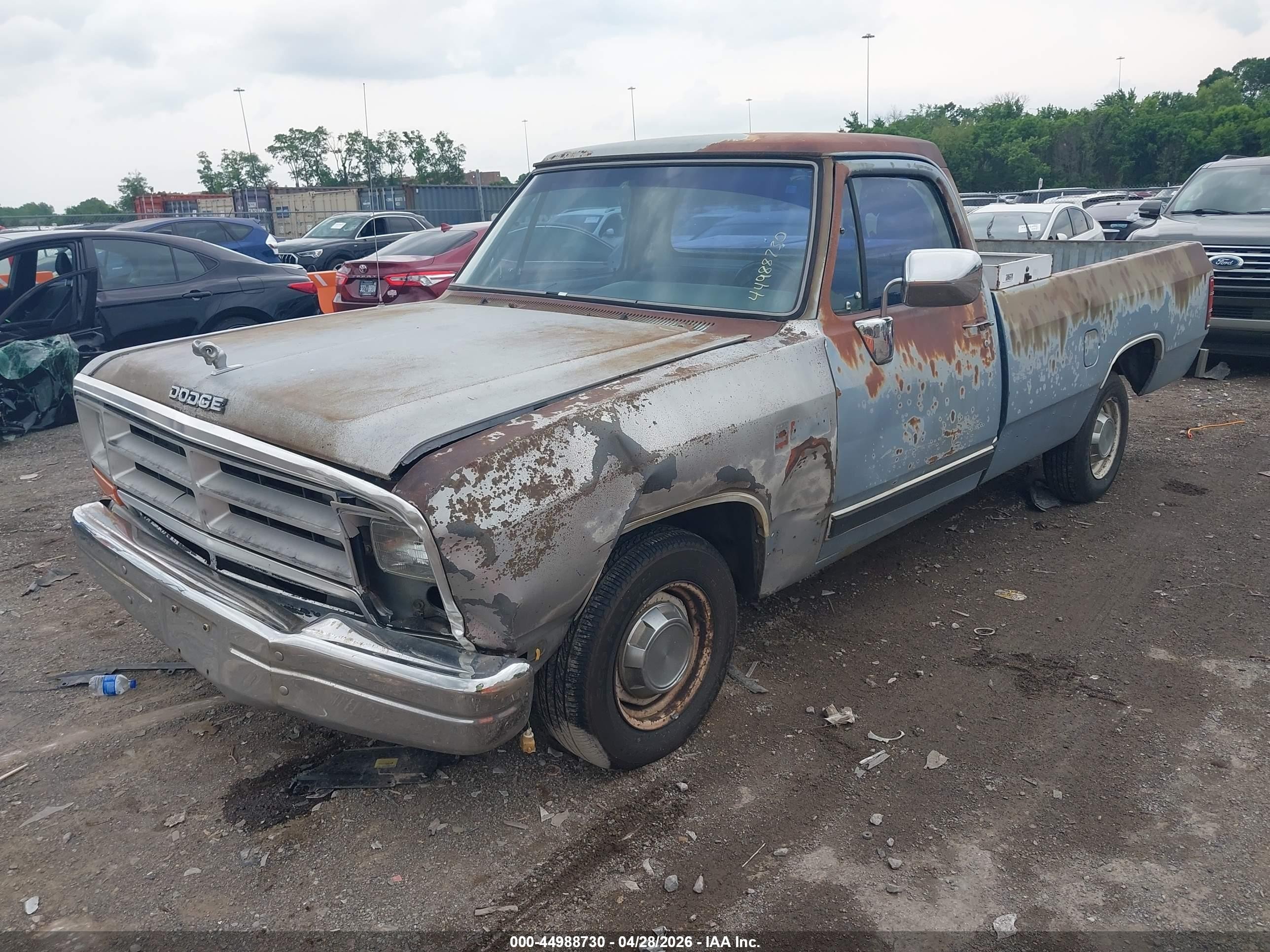 1989 Dodge D-series D100 Light Blue vin: 1B7FE06Y4KS015133