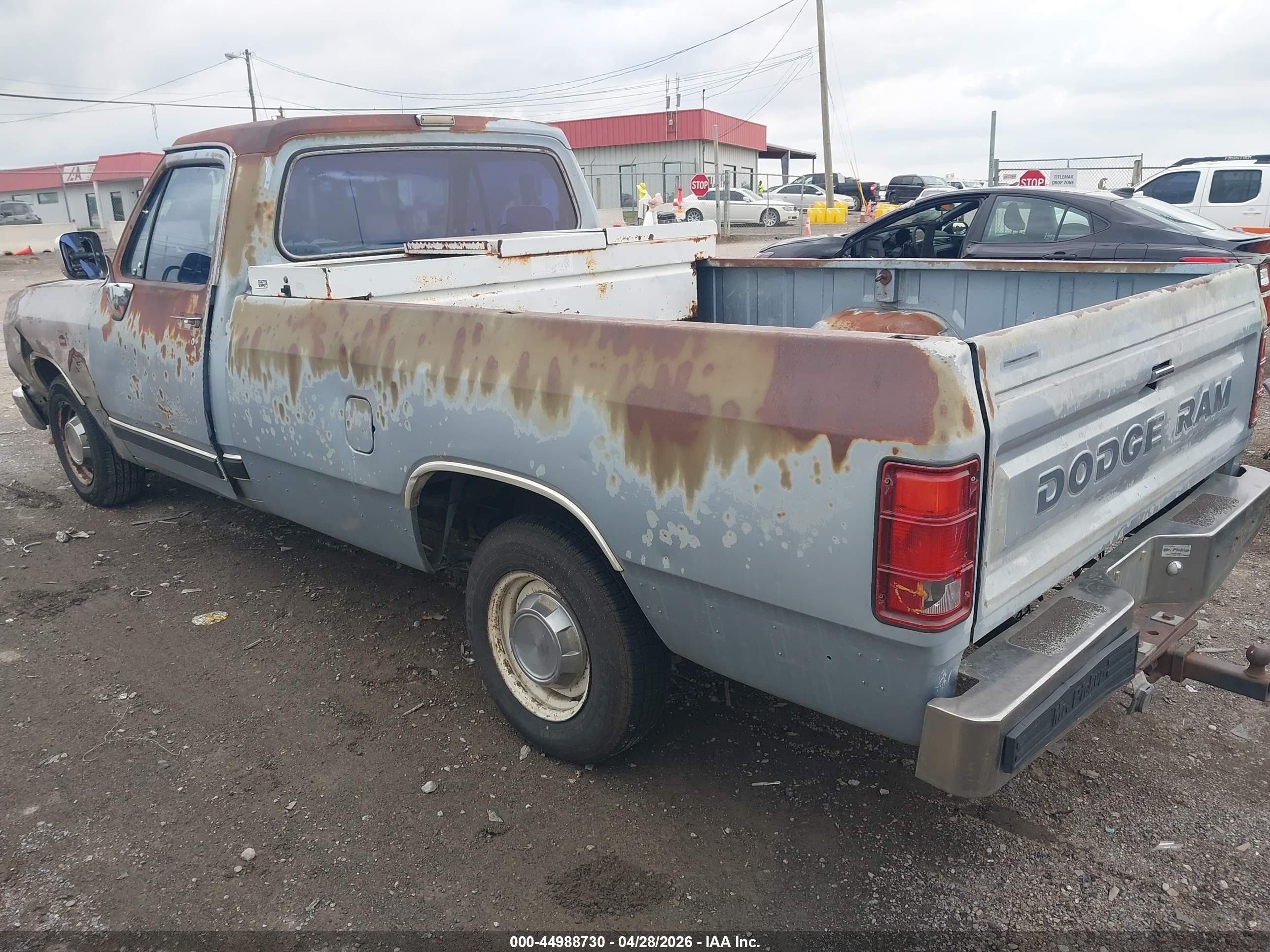 1989 Dodge D-series D100 Light Blue vin: 1B7FE06Y4KS015133