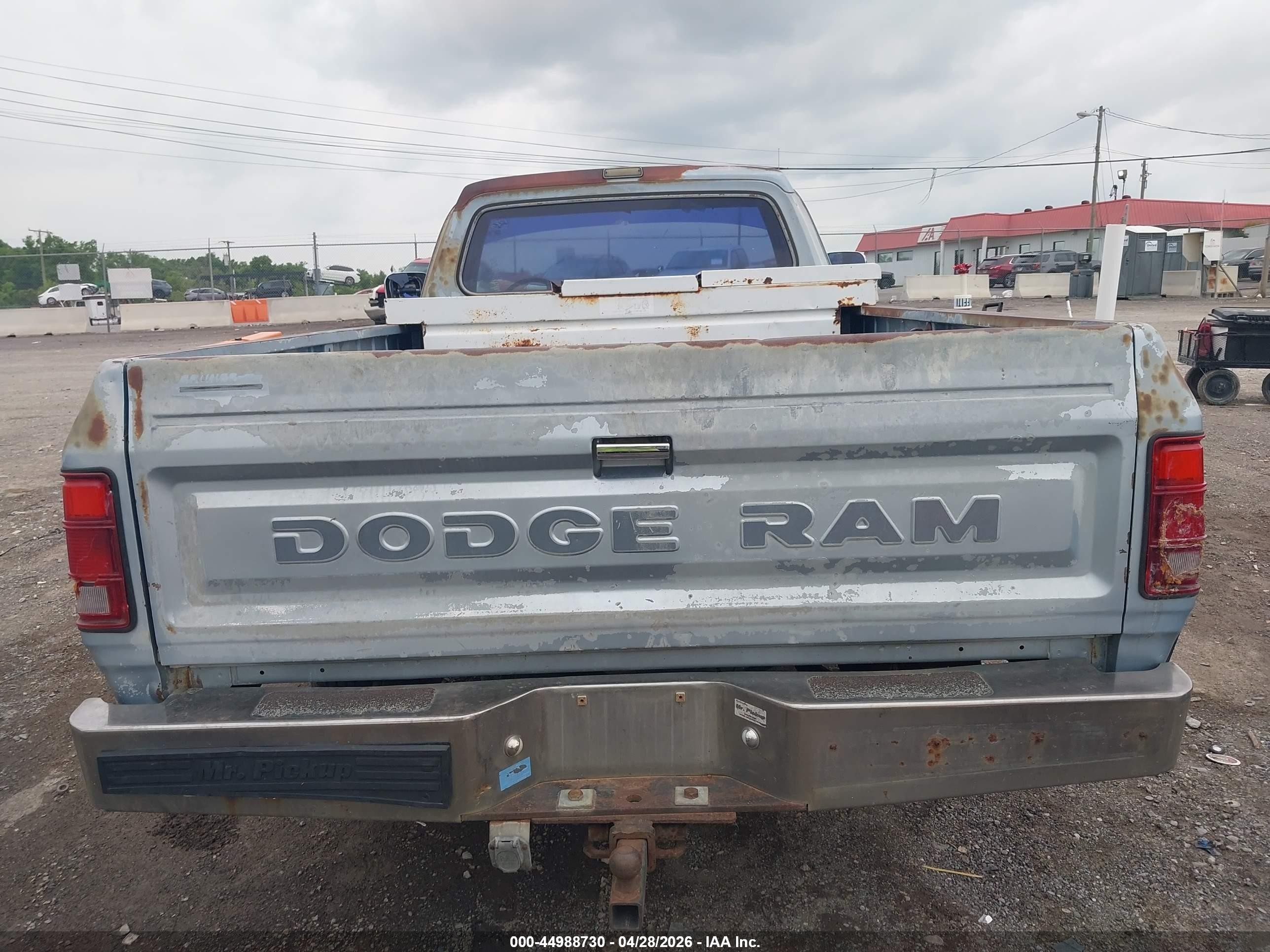 1989 Dodge D-series D100 Light Blue vin: 1B7FE06Y4KS015133