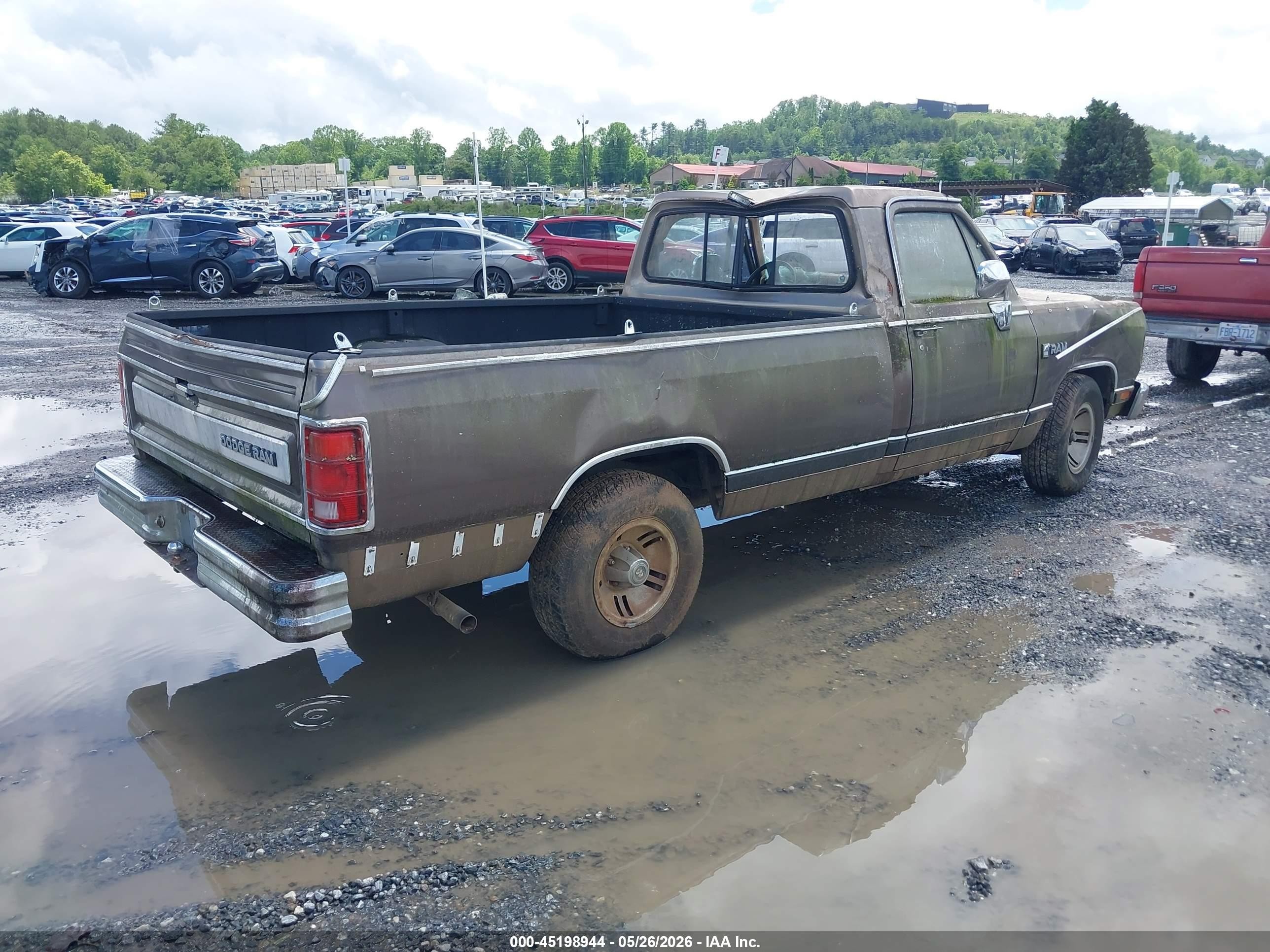 1989 Dodge D-series D150 Brown vin: 1B7FE16Y2KS070296