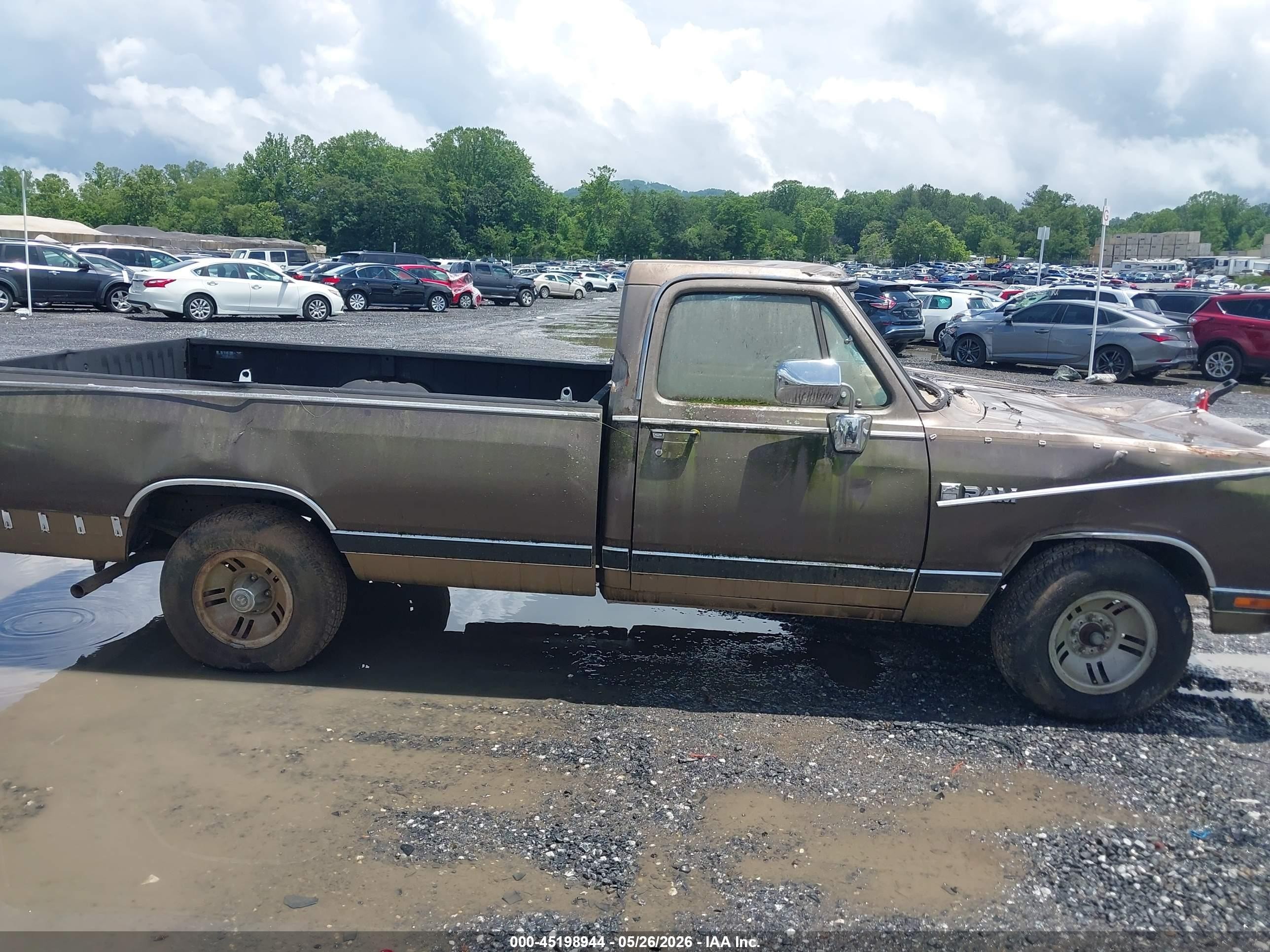 1989 Dodge D-series D150 Brown vin: 1B7FE16Y2KS070296
