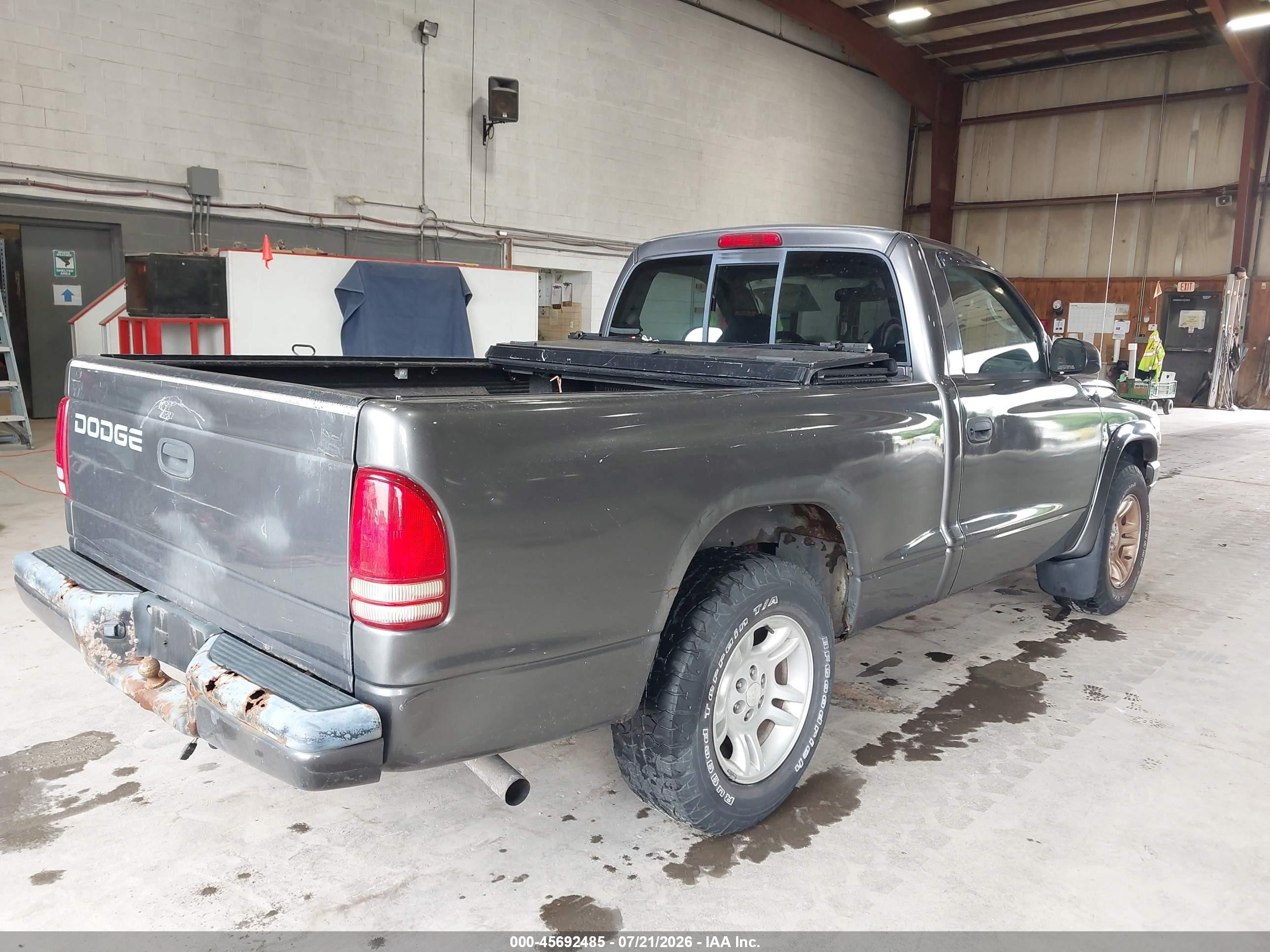 2002 Dodge Dakota   Серый vin: 1B7FL16X62S684149