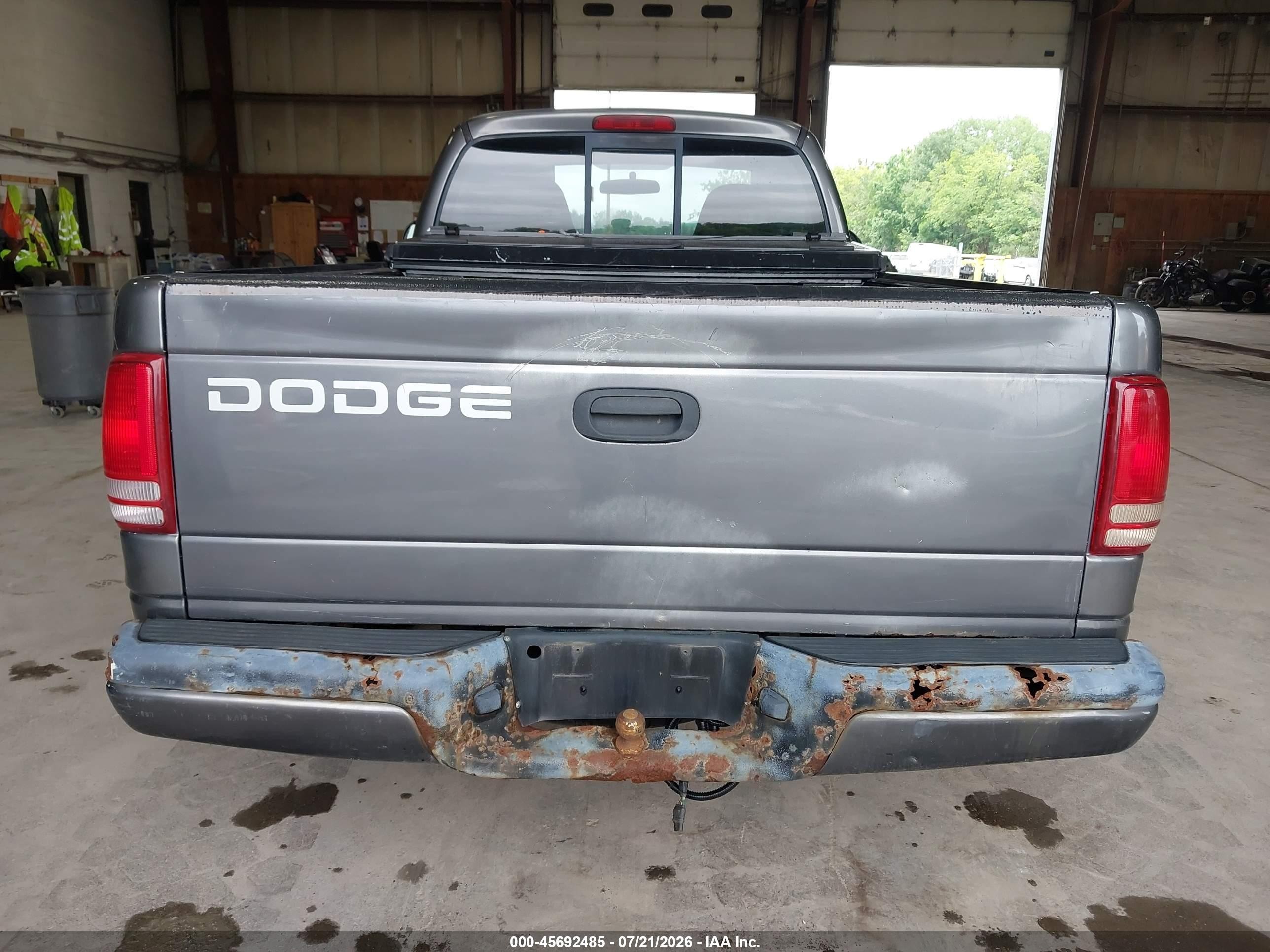 2002 Dodge Dakota   Серый vin: 1B7FL16X62S684149