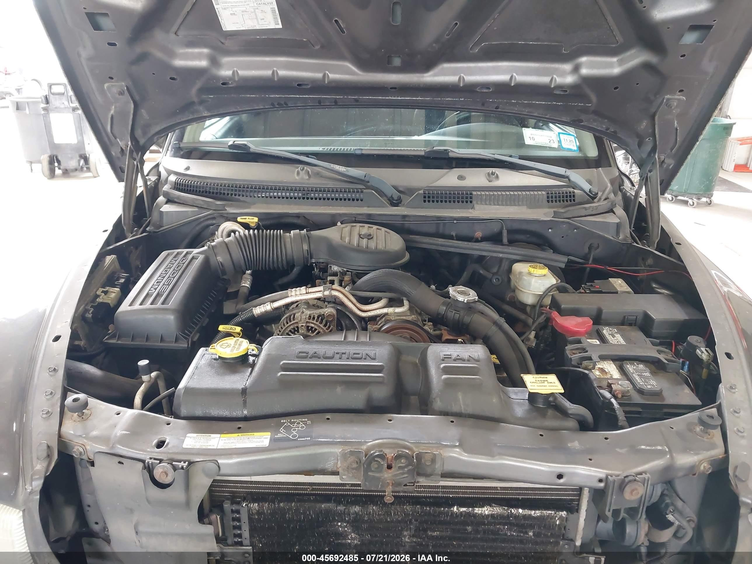 2002 Dodge Dakota   Серый vin: 1B7FL16X62S684149