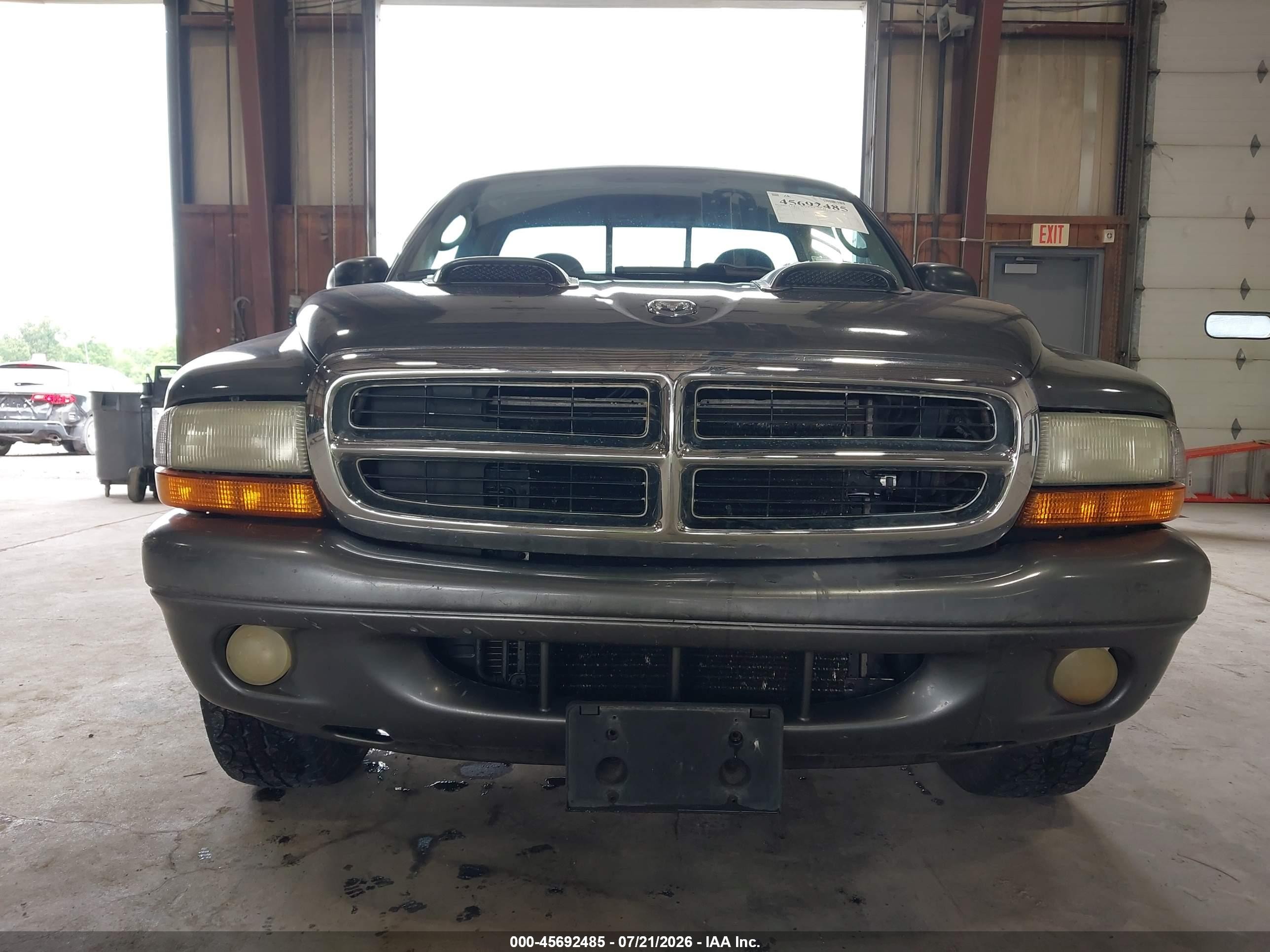 2002 Dodge Dakota   Серый vin: 1B7FL16X62S684149