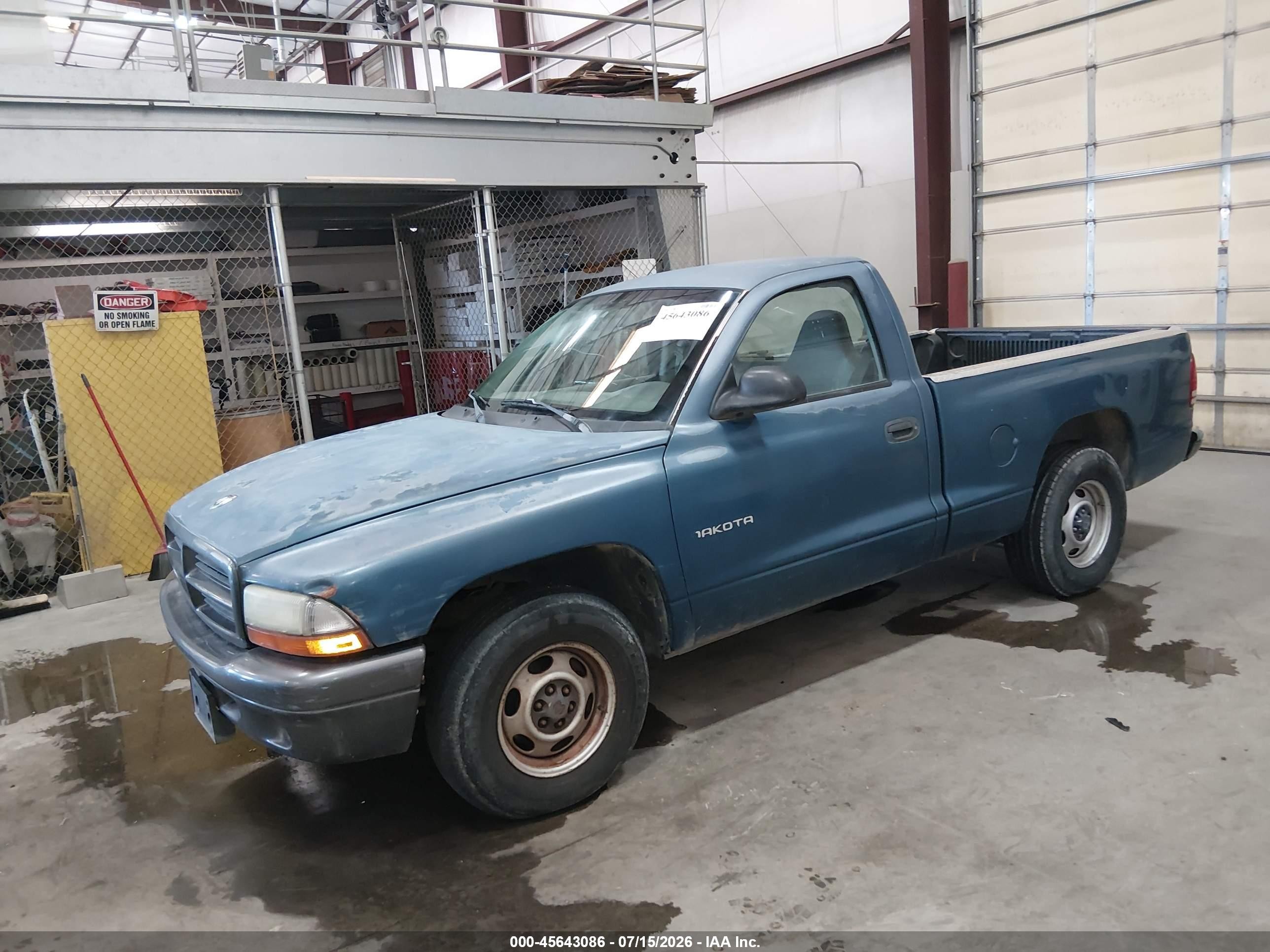 2002 Dodge Dakota   Синий vin: 1B7FL16X92S601975