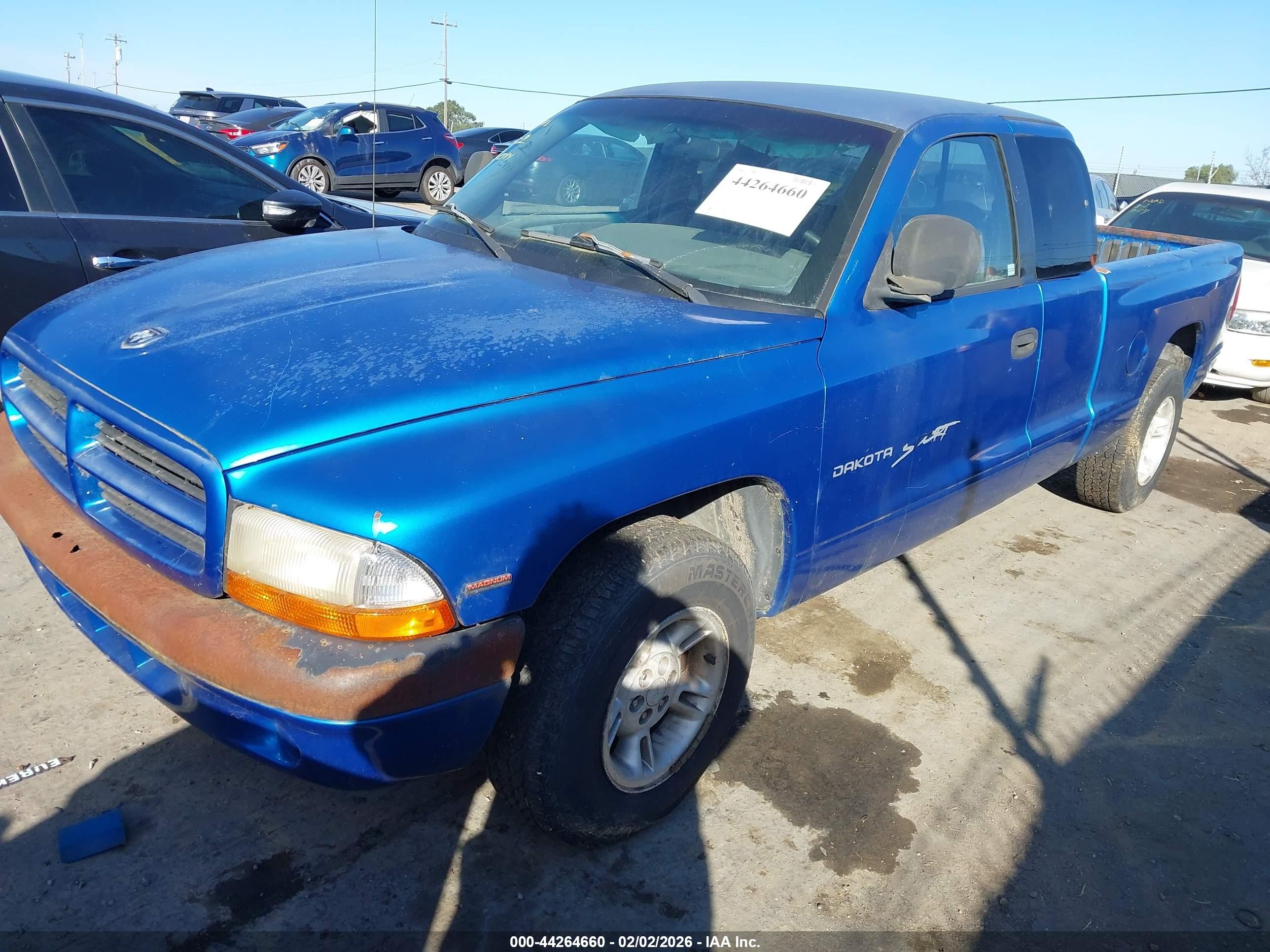 1998 Dodge Dakota Slt/sport Blue vin: 1B7FL22PXWS553954