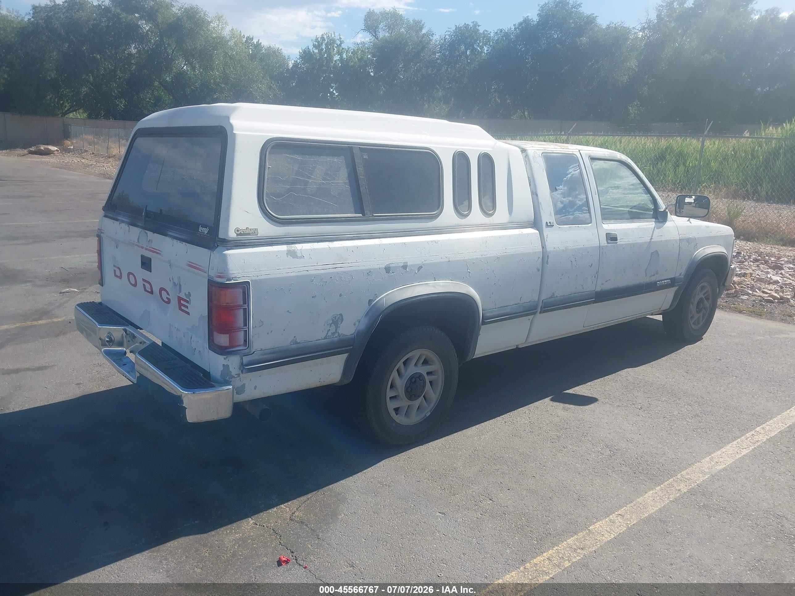 1993 Dodge Dakota   Белый vin: 1B7FL23X5PS286075