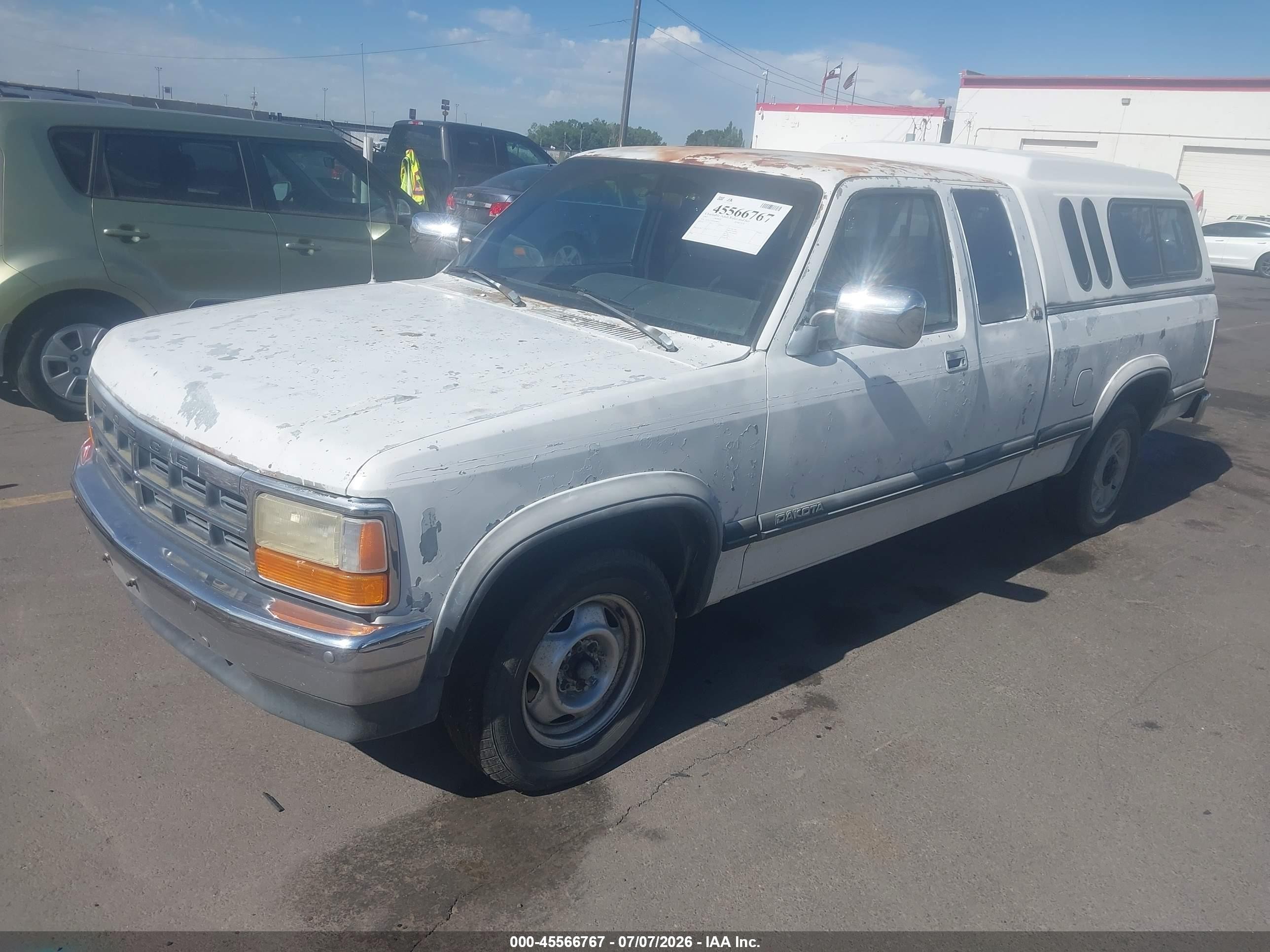 1993 Dodge Dakota   Белый vin: 1B7FL23X5PS286075