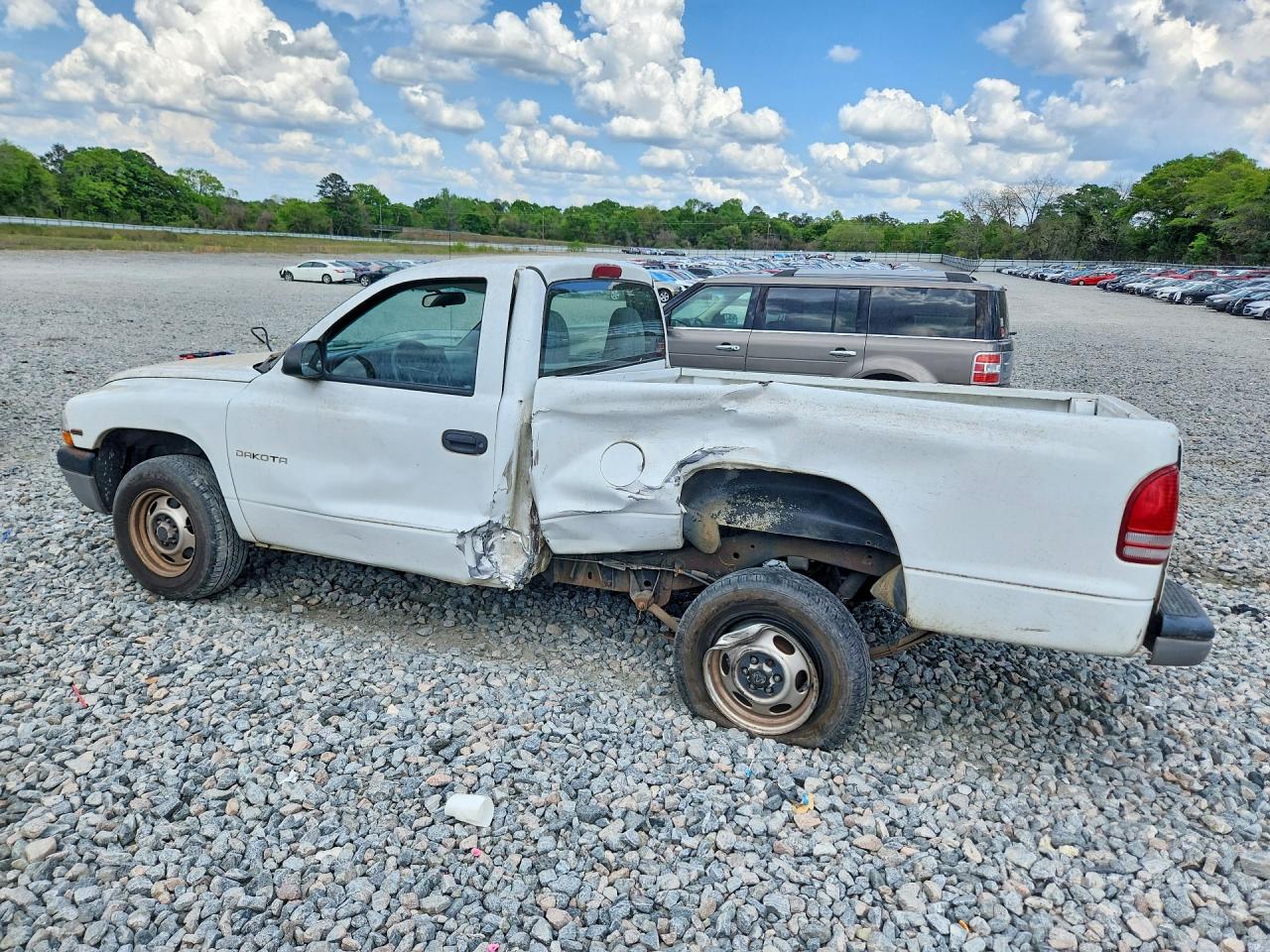 1999 Dodge Dakota White vin: 1B7FL26P0XS267493