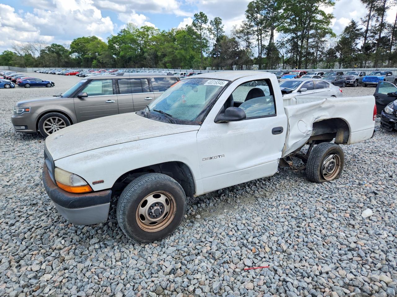1999 Dodge Dakota White vin: 1B7FL26P0XS267493