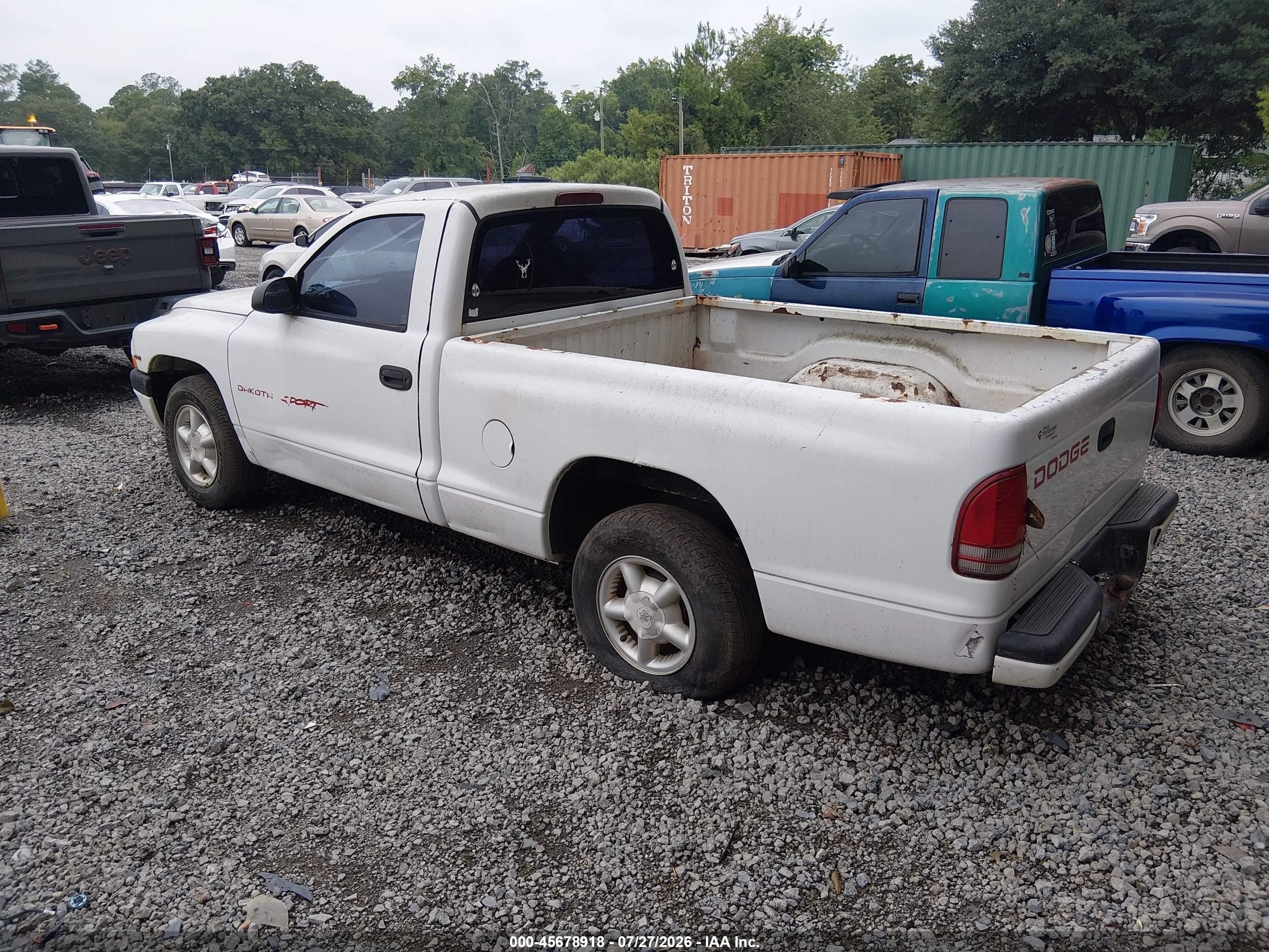 1998 Dodge Dakota Sport Белый vin: 1B7FL26P7WS563996