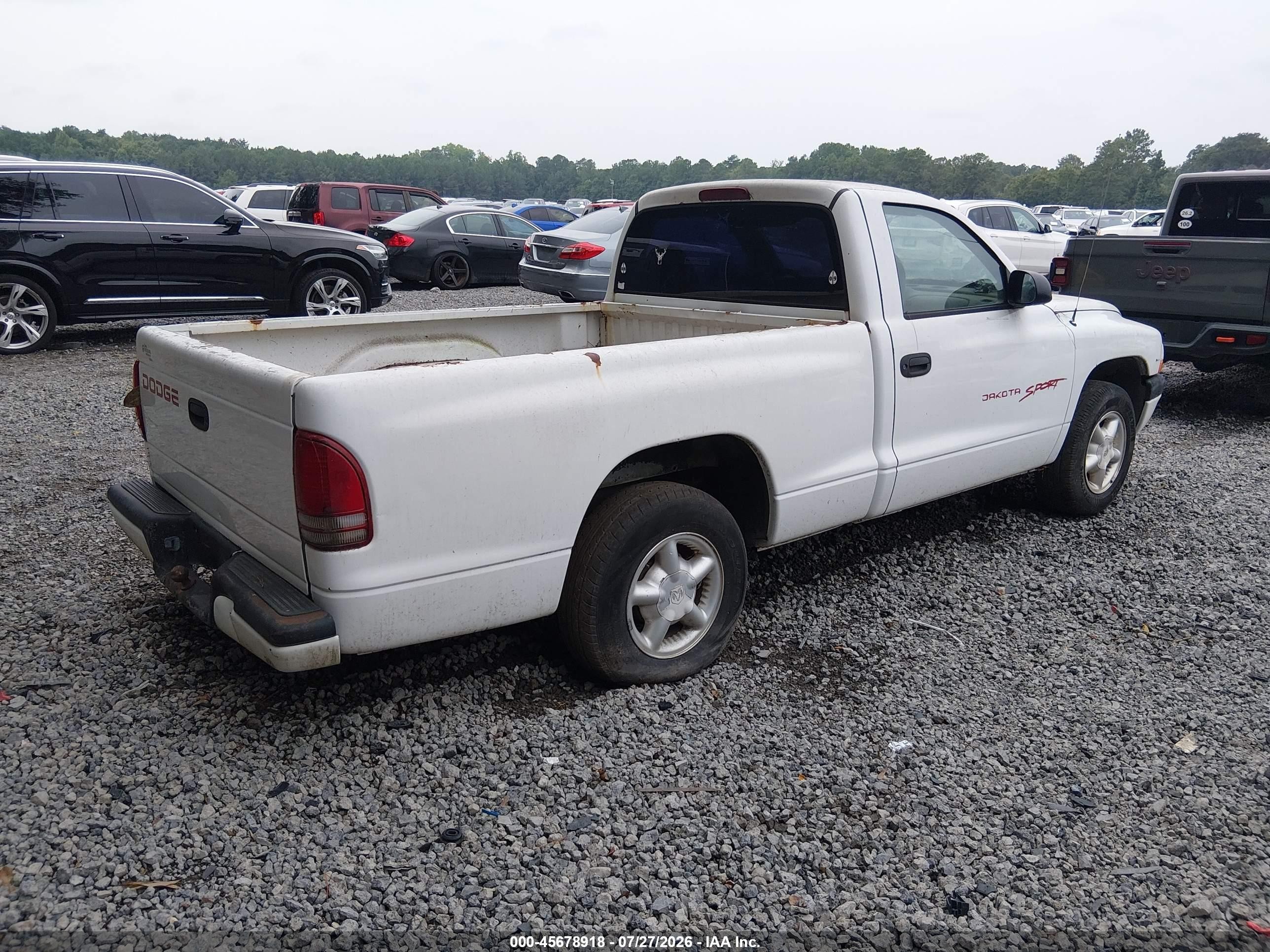 1998 Dodge Dakota Sport Белый vin: 1B7FL26P7WS563996