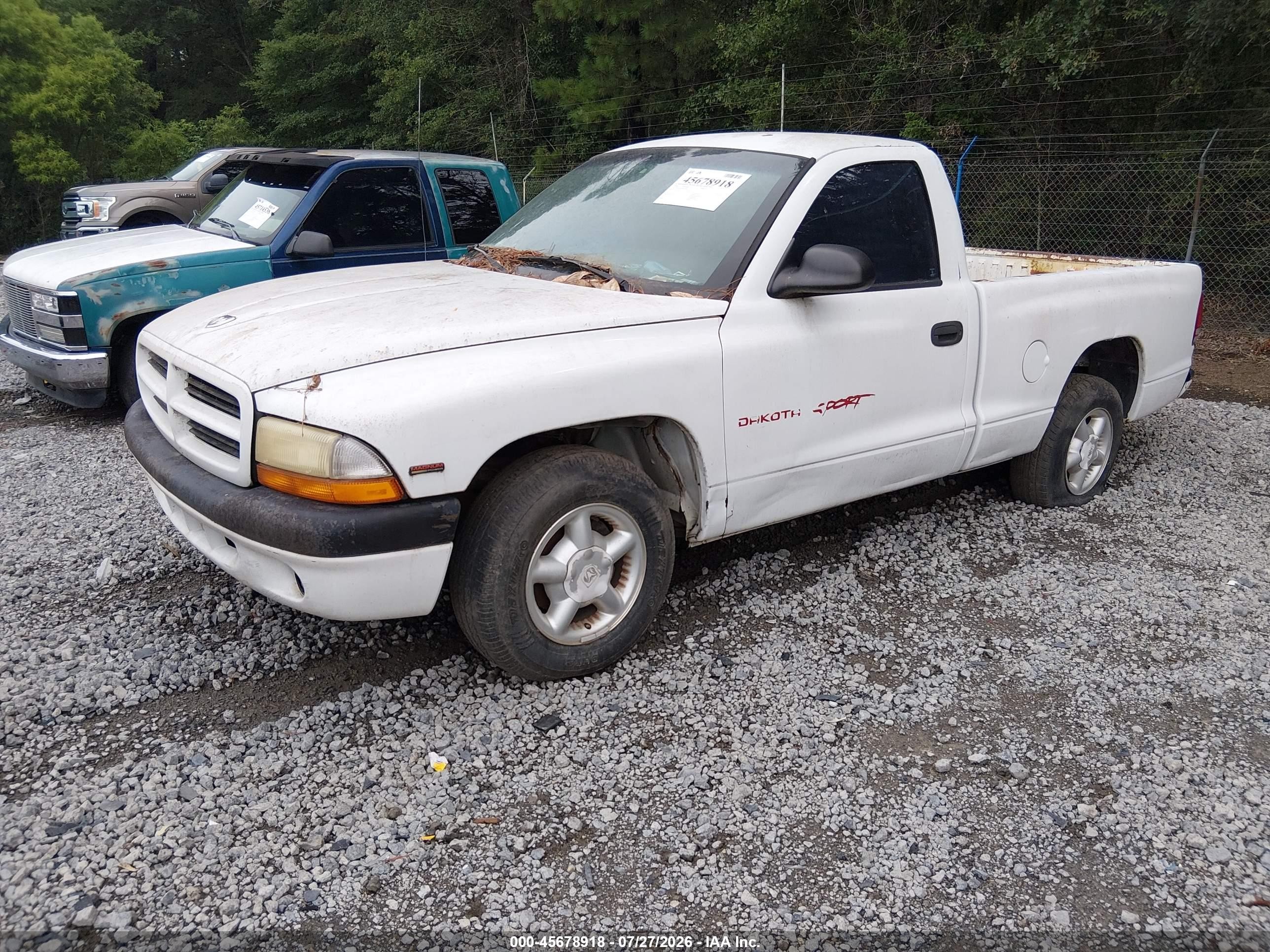 1998 Dodge Dakota Sport Белый vin: 1B7FL26P7WS563996