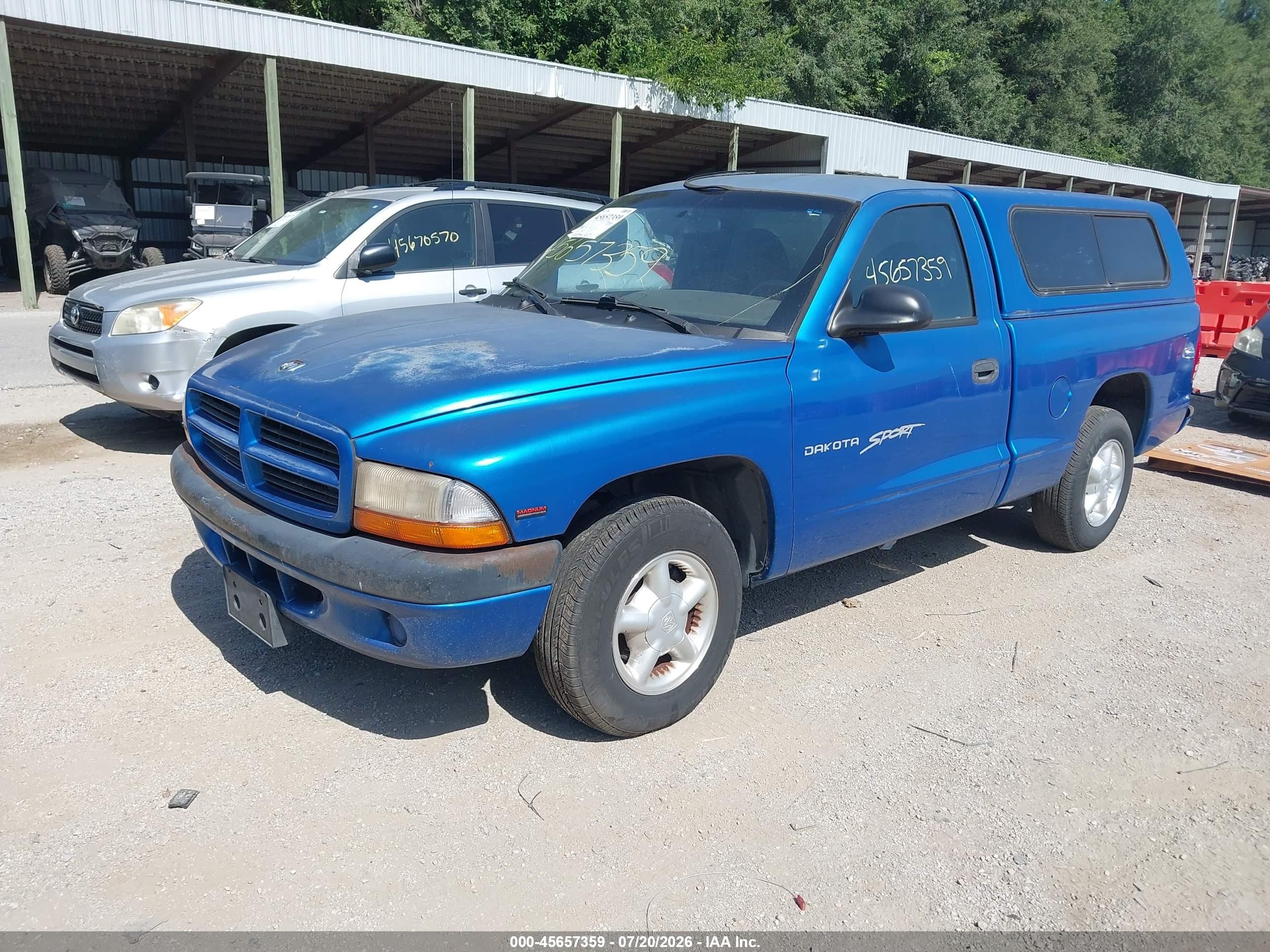 1999 Dodge Dakota Sport Blue vin: 1B7FL26P7XS238752