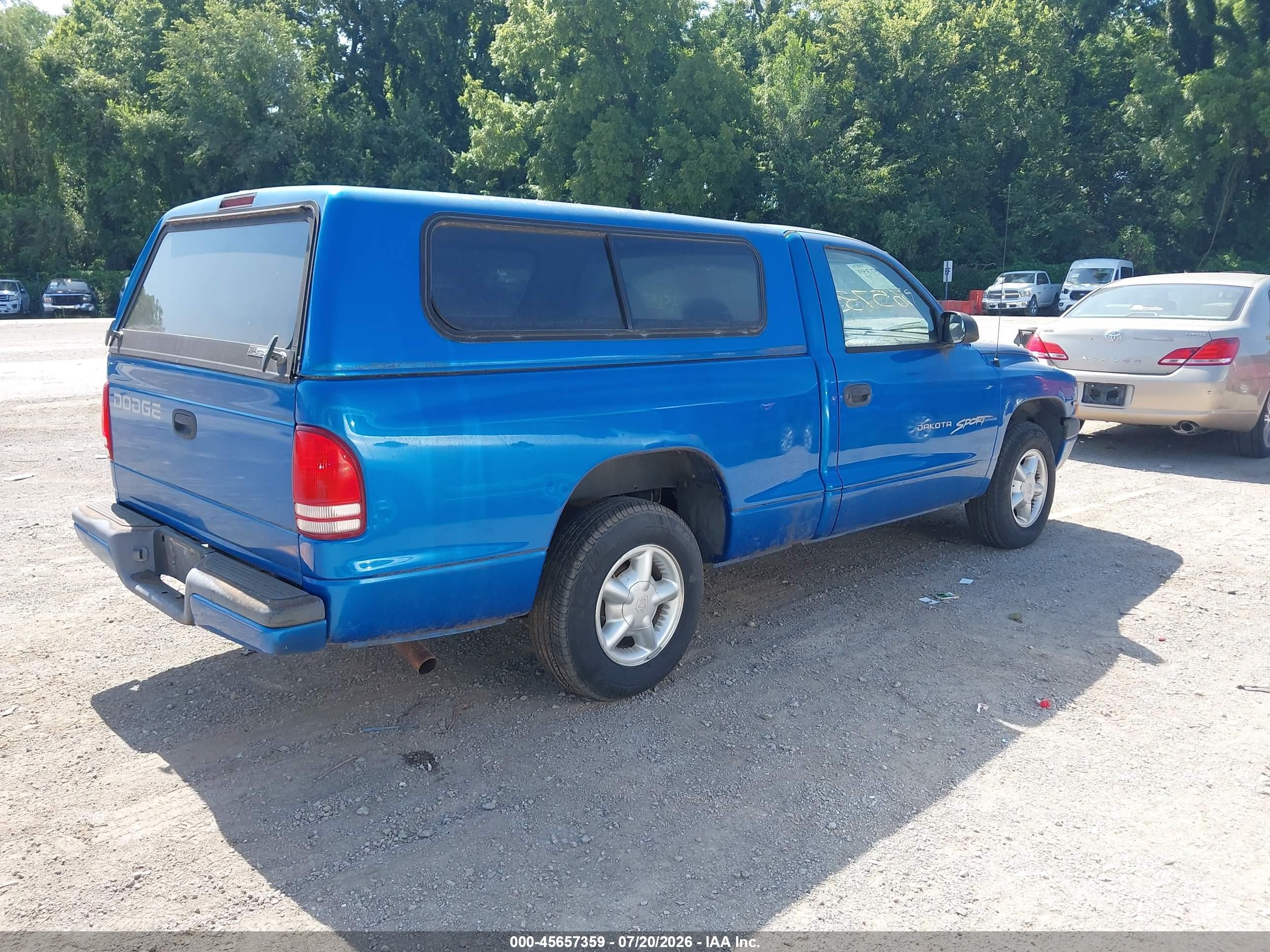 1999 Dodge Dakota Sport Blue vin: 1B7FL26P7XS238752