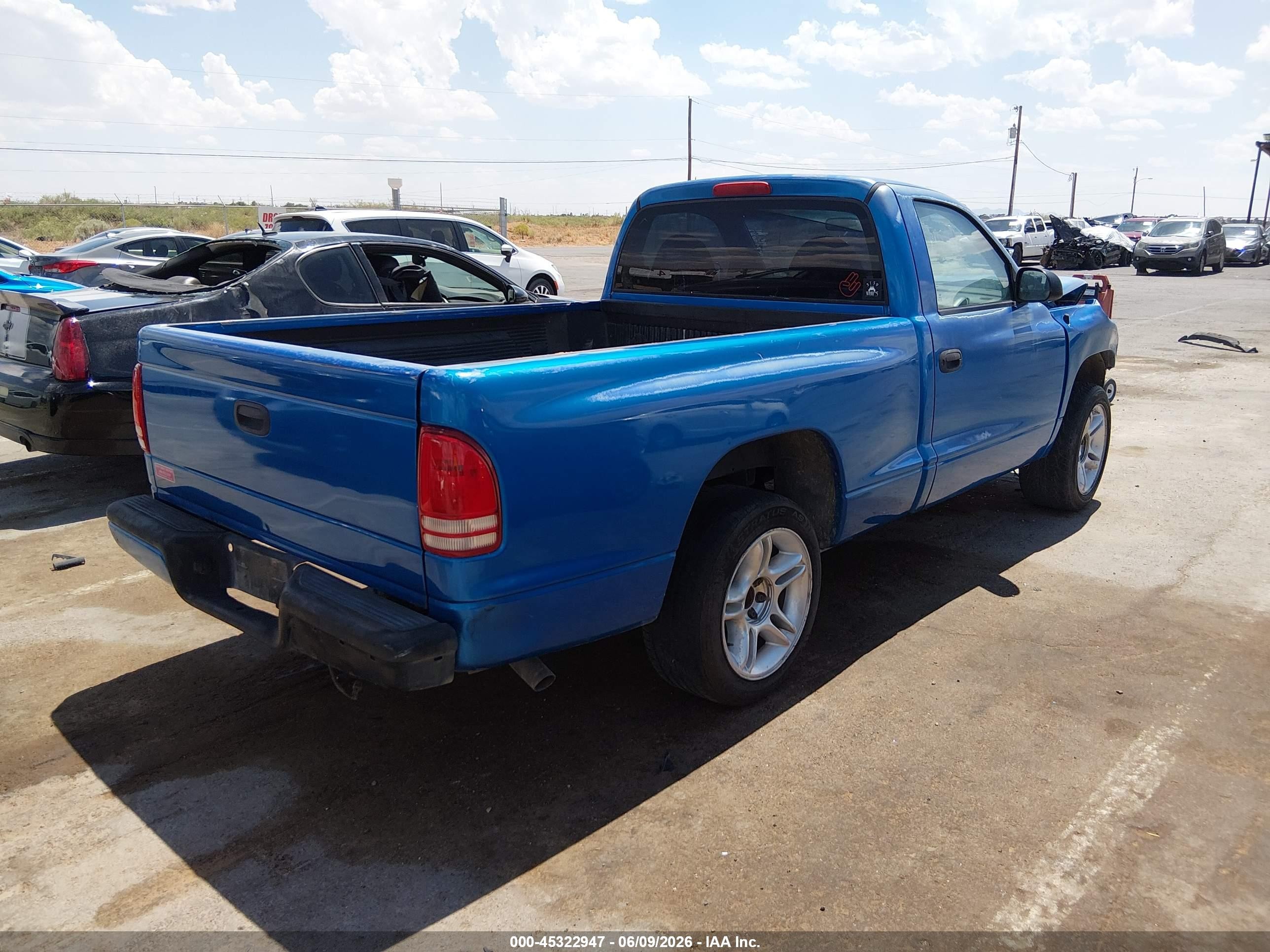 1999 Dodge Dakota Sport Синий vin: 1B7FL26PXXS251625