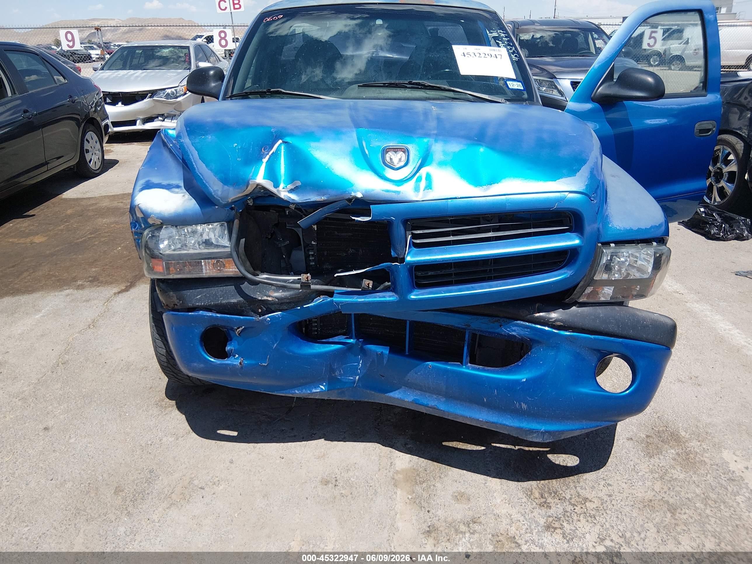 1999 Dodge Dakota Sport Синий vin: 1B7FL26PXXS251625