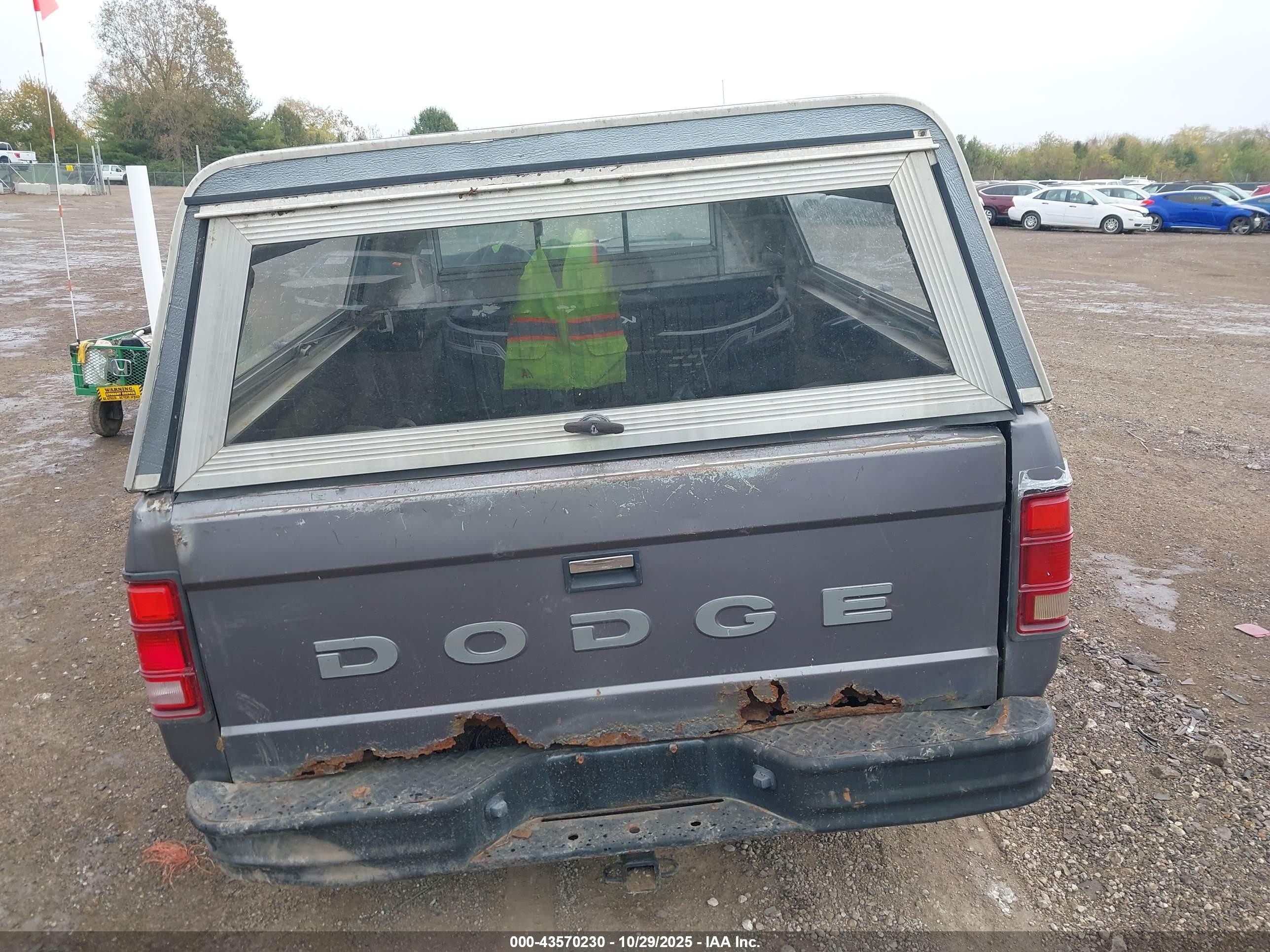 1989 Dodge Dakota   Серый vin: 1B7FL26X0KS138453