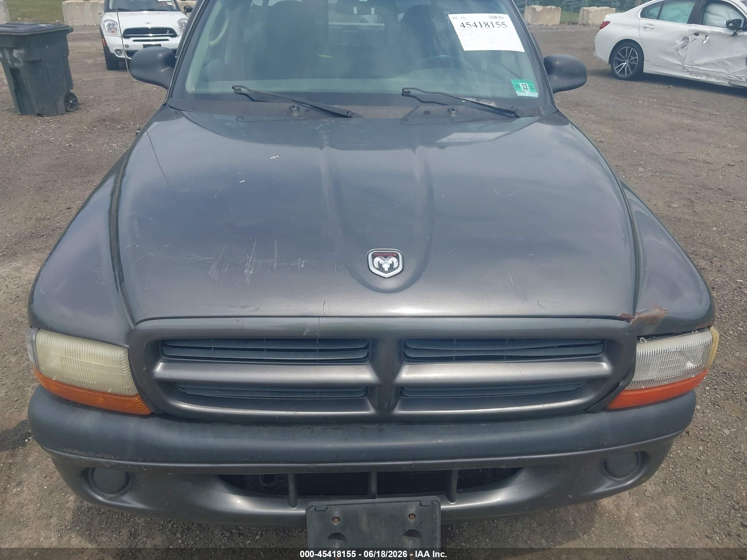 2001 Dodge Dakota Slt/sport Gray vin: 1B7FL26X11S315428