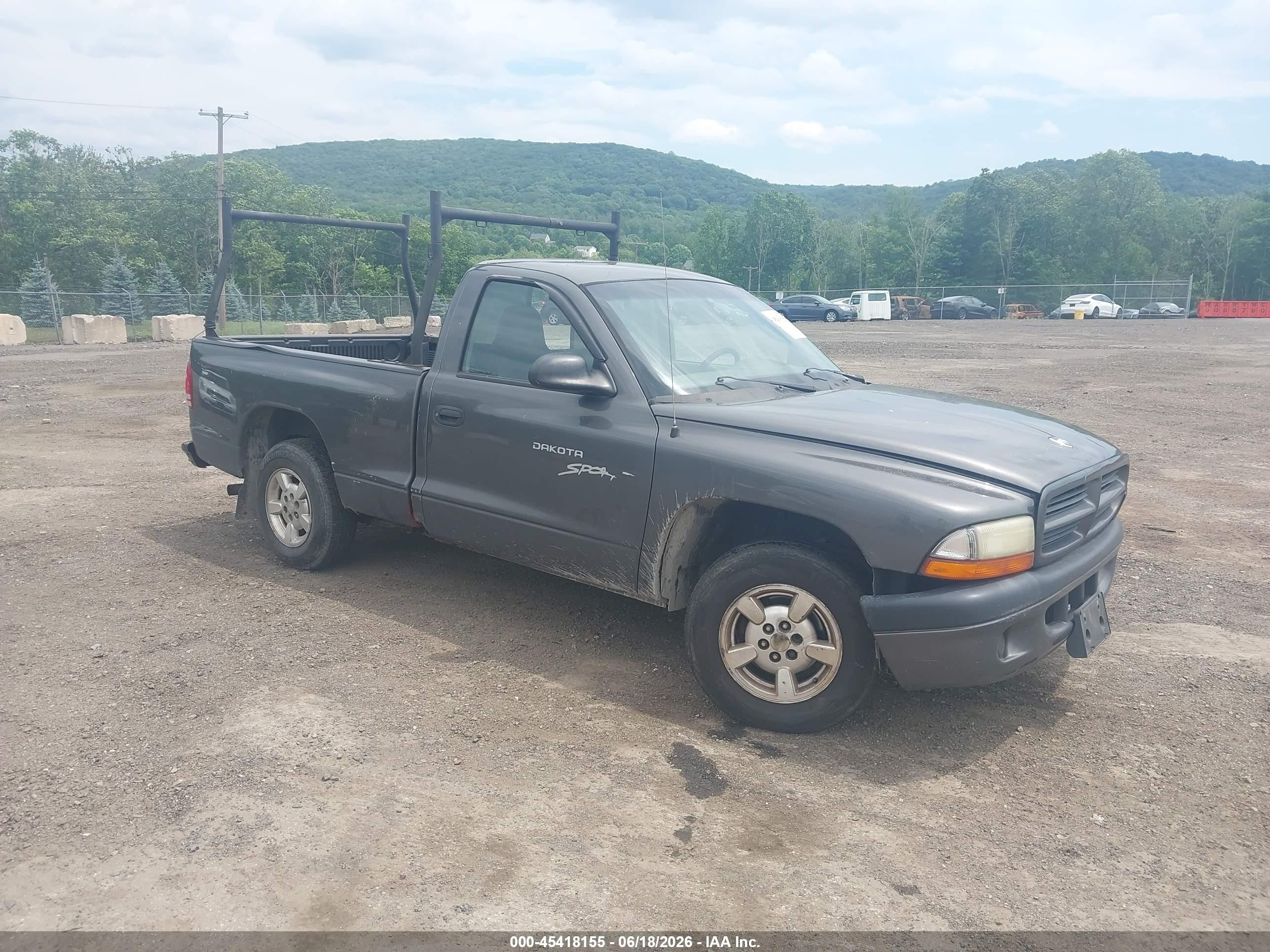 2001 Dodge Dakota Slt/sport Gray vin: 1B7FL26X11S315428