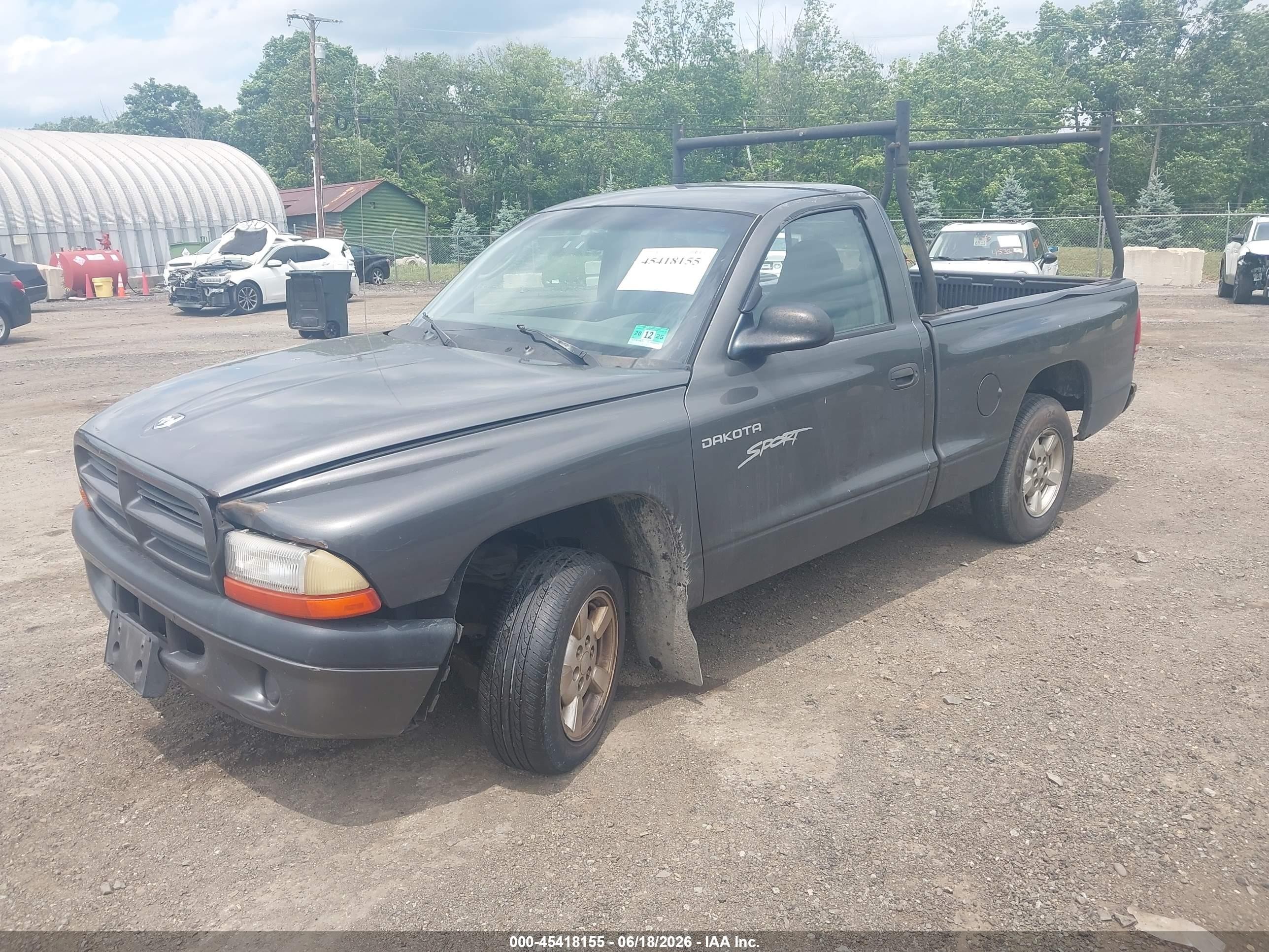 2001 Dodge Dakota Slt/sport Gray vin: 1B7FL26X11S315428