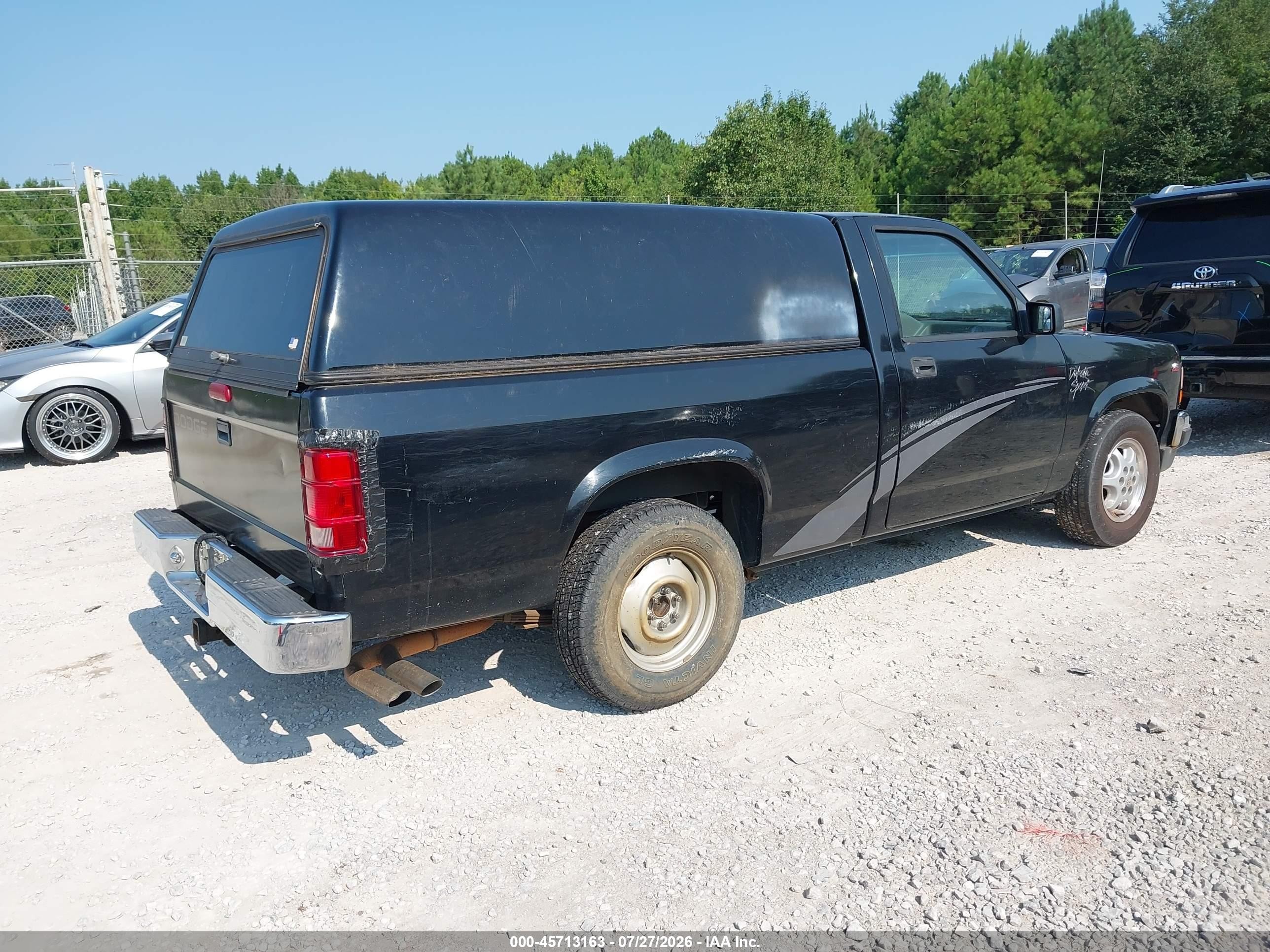 1995 Dodge Dakota   Black vin: 1B7FL26X1SW905686