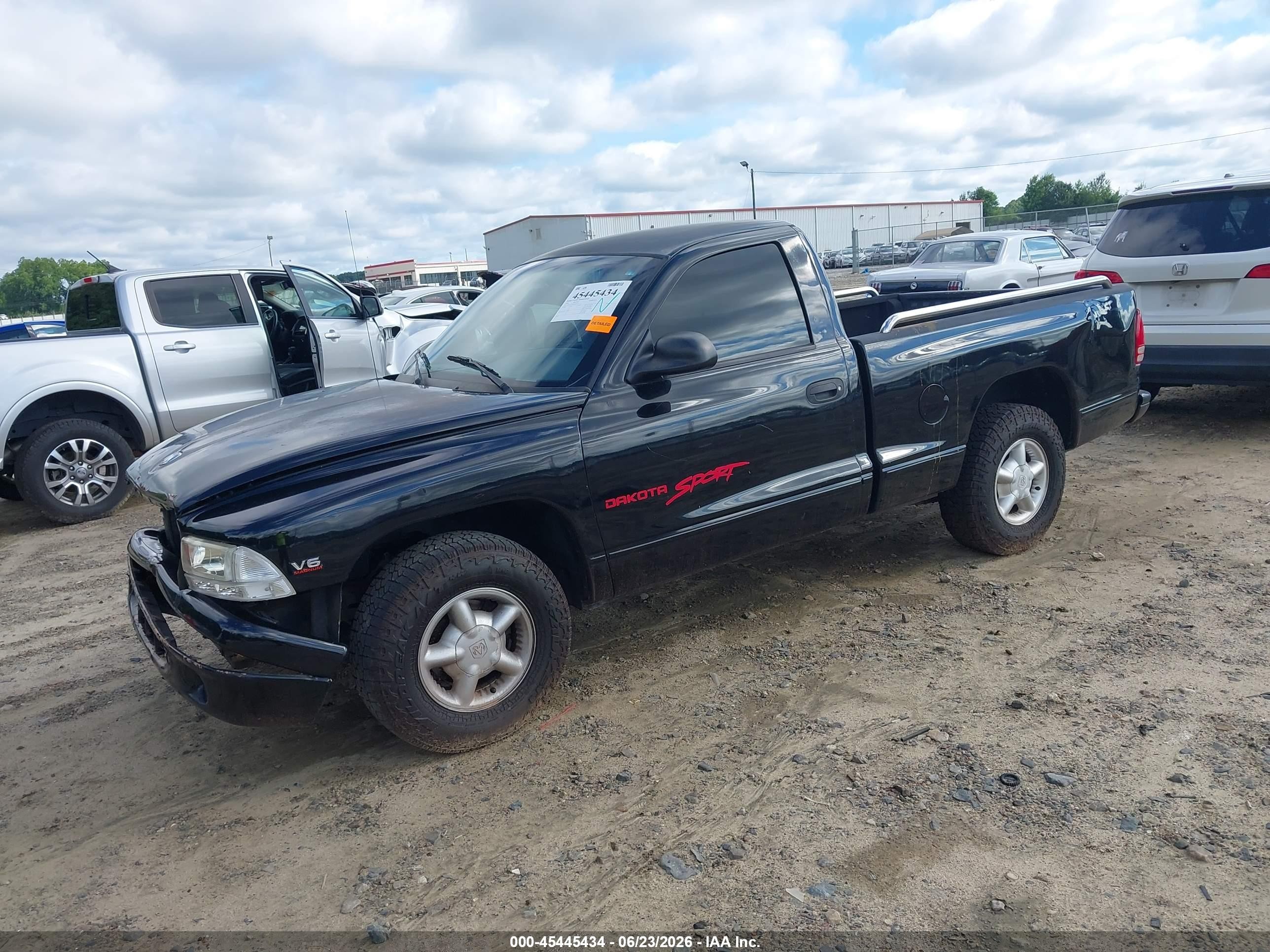1998 Dodge Dakota Slt/sport Black vin: 1B7FL26X1WS503616