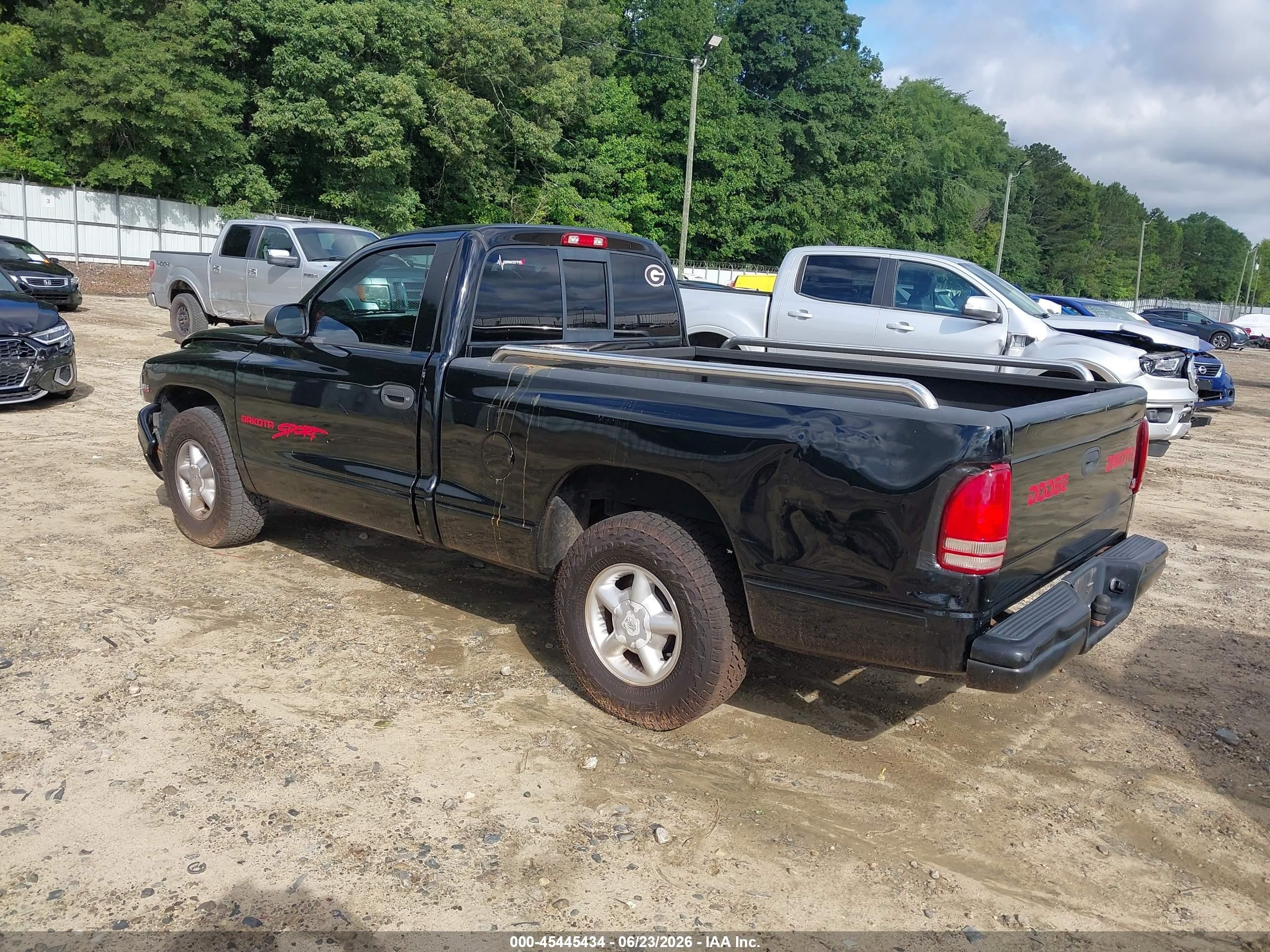 1998 Dodge Dakota Slt/sport Black vin: 1B7FL26X1WS503616