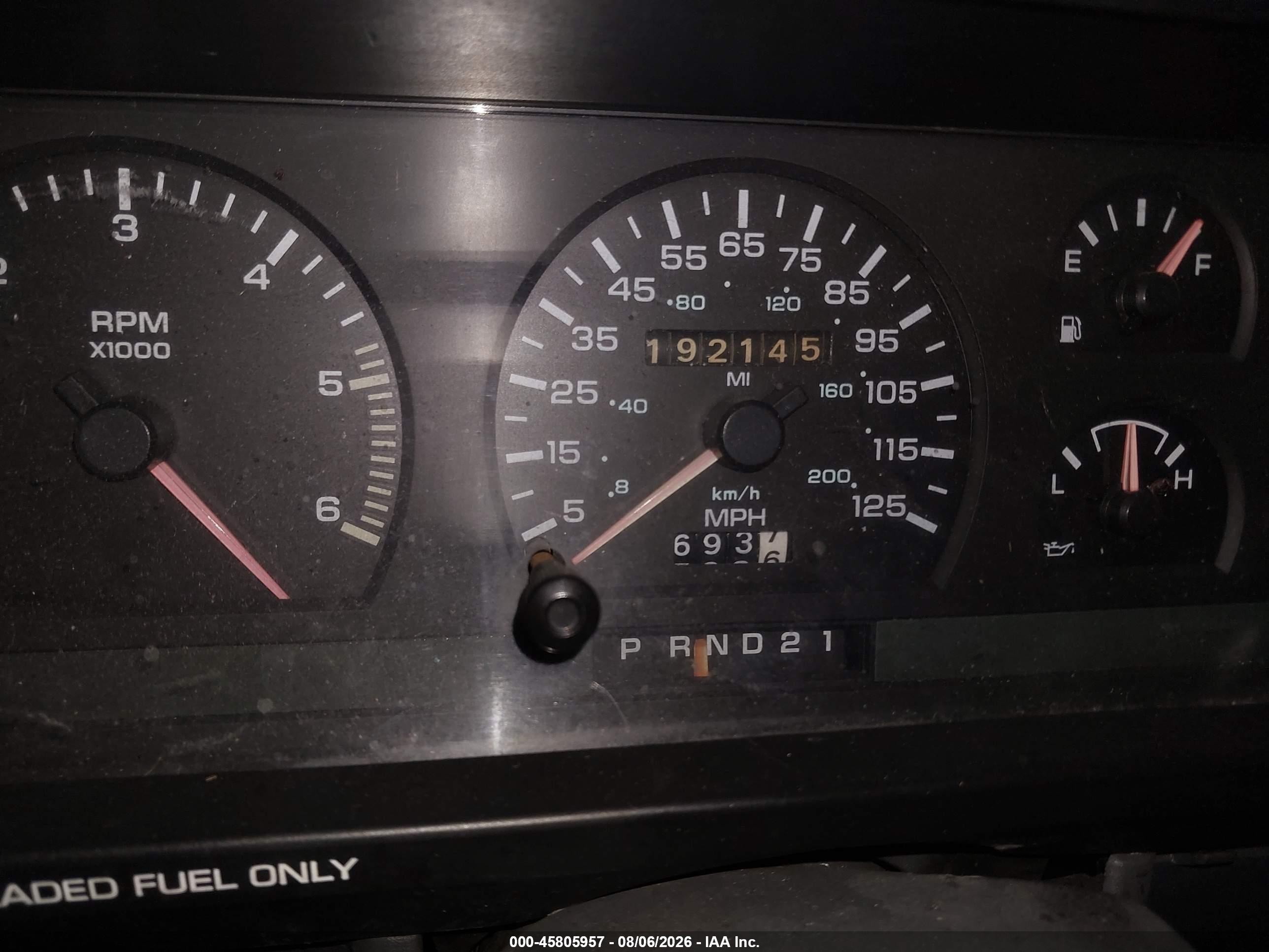 1993 Dodge Dakota Blue vin: 1B7FL26X2PS266989