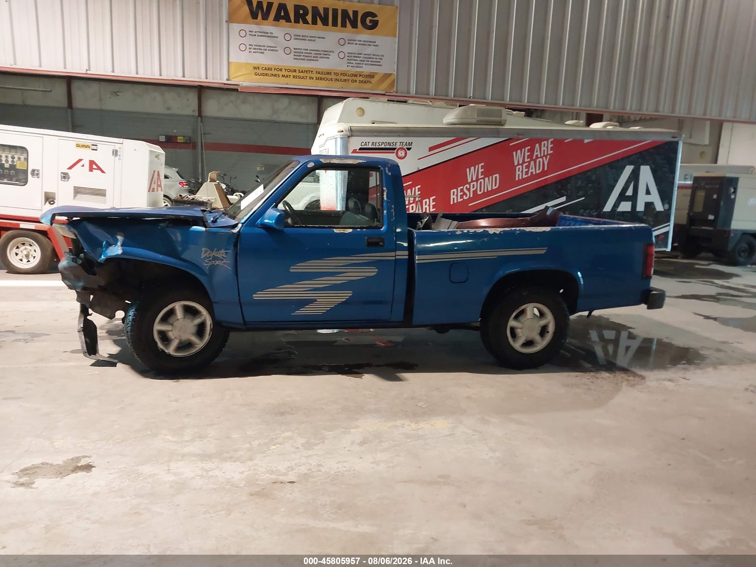 1993 Dodge Dakota Blue vin: 1B7FL26X2PS266989