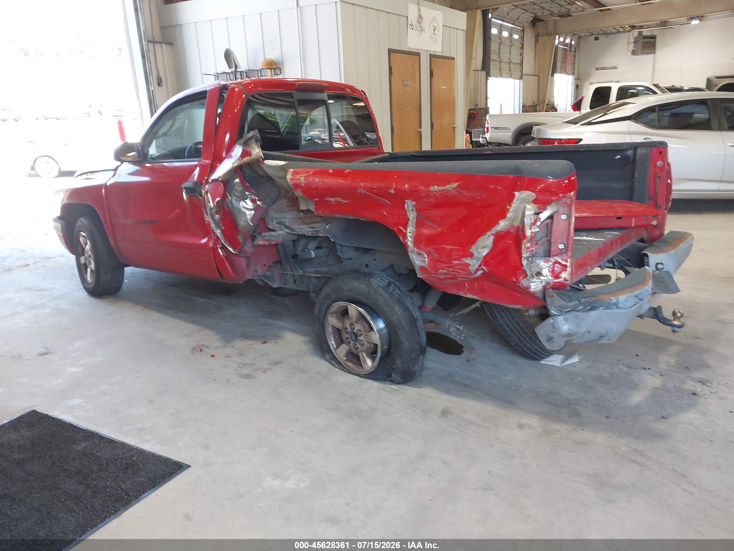 2001 Dodge Dakota Slt/sport Red vin: 1B7FL26X31S184311